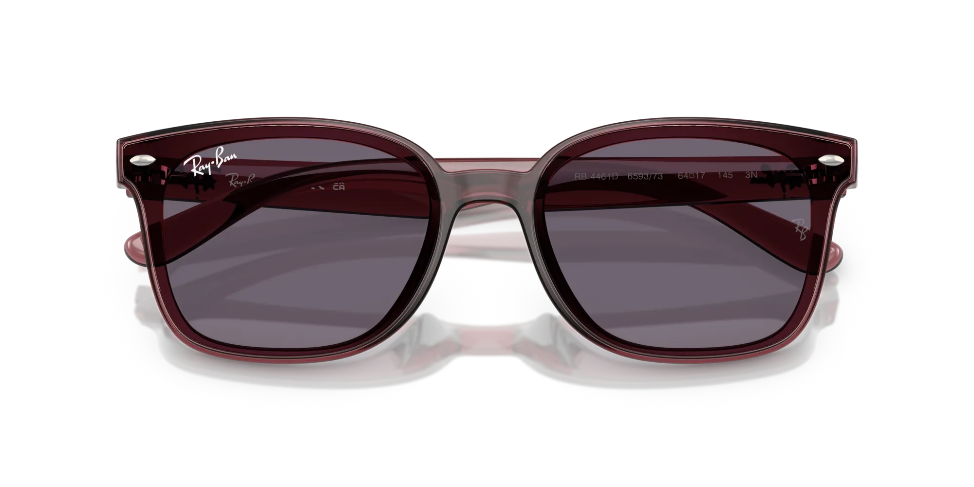 Ray - Ban RB4461D 659373 Occhiali da sole Nylon Marrone Viola Squadrata Normale - immagine 2