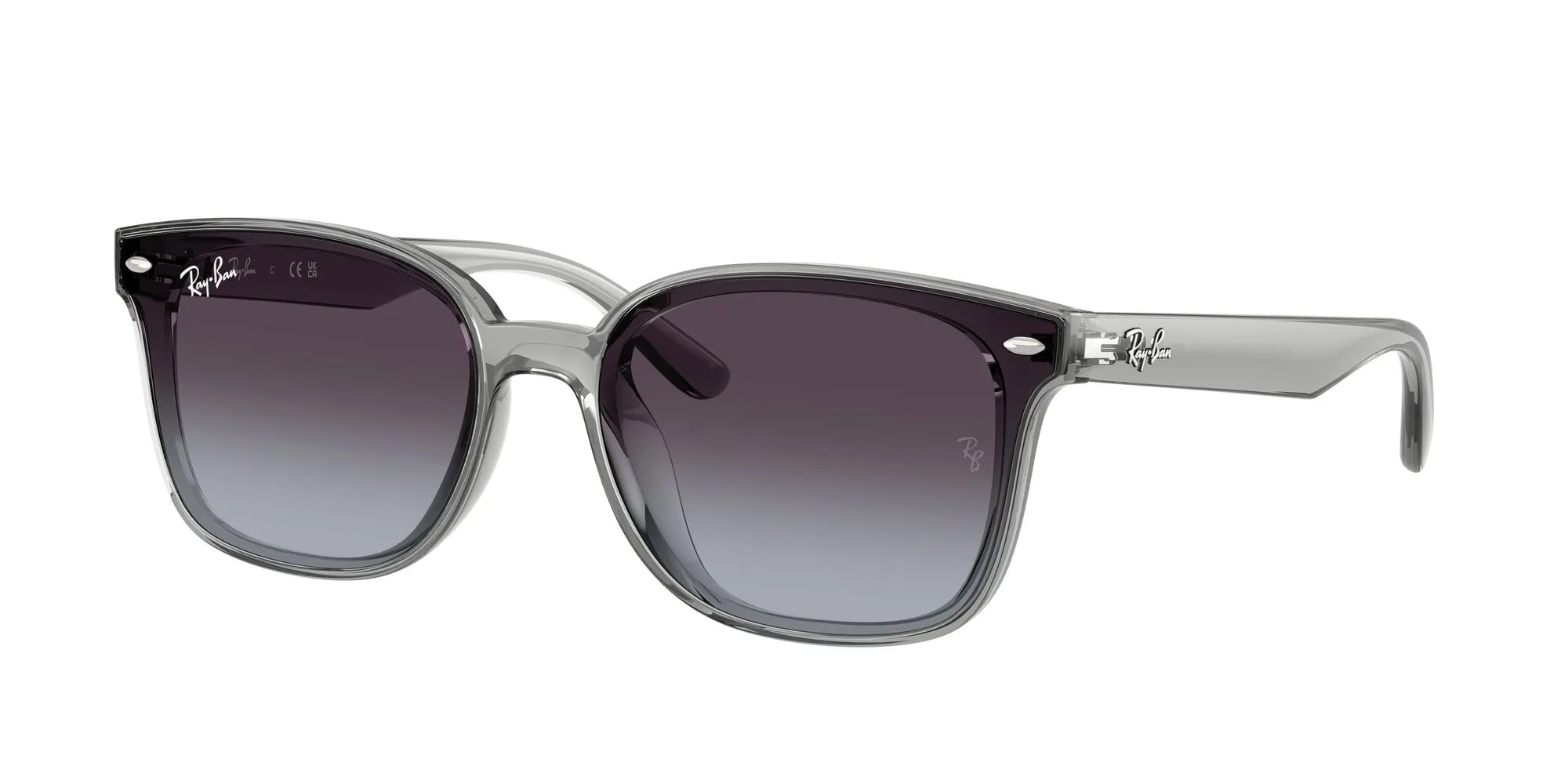 Ray - Ban RB4461D 64508G Occhiali da sole Nylon Grigio Grigio Squadrata Normale Sfumato - immagine 1