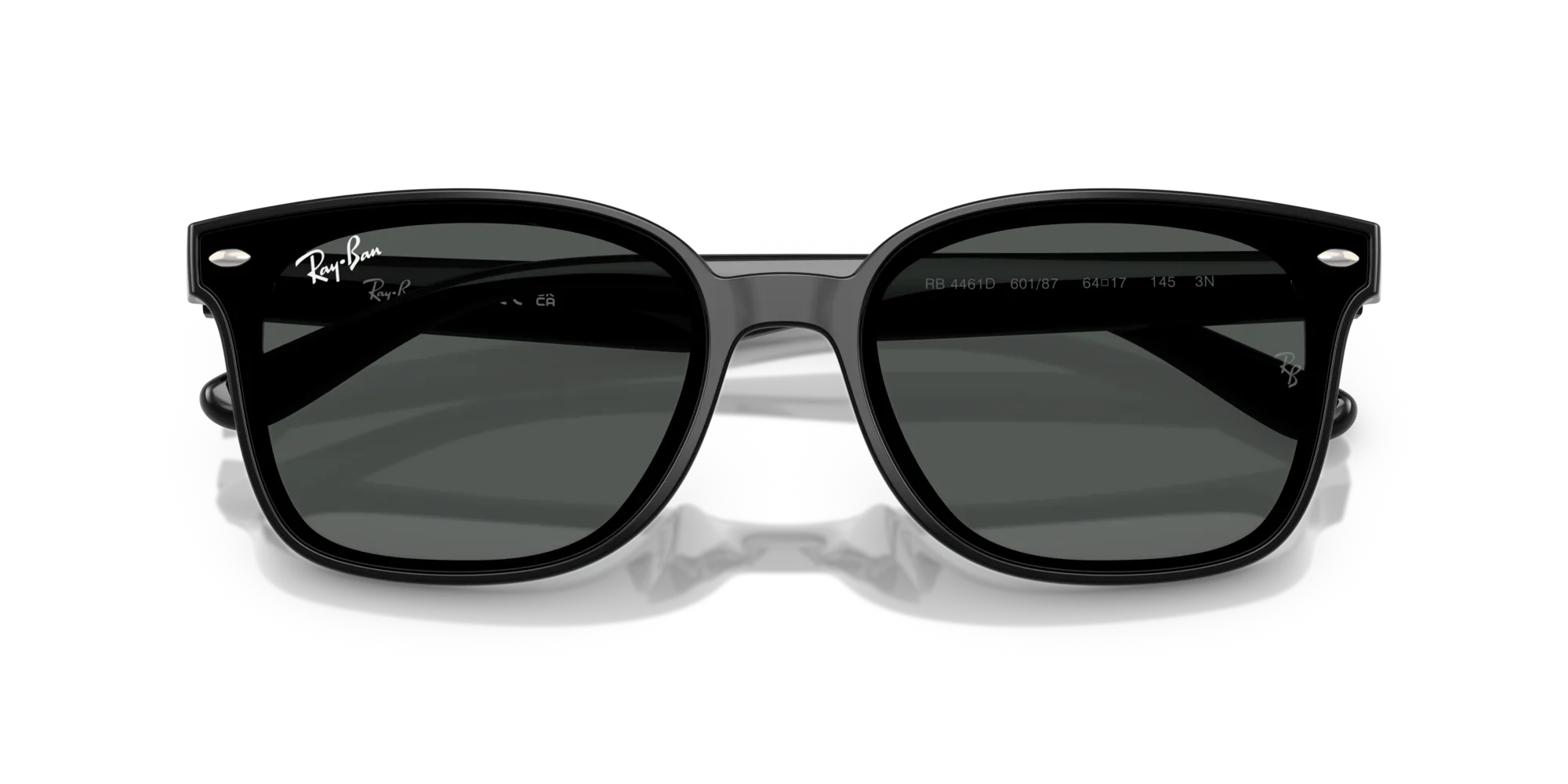 Ray - Ban RB4461D 601/87 Occhiali da sole Nylon Nero Grigio Squadrata Normale - immagine 2