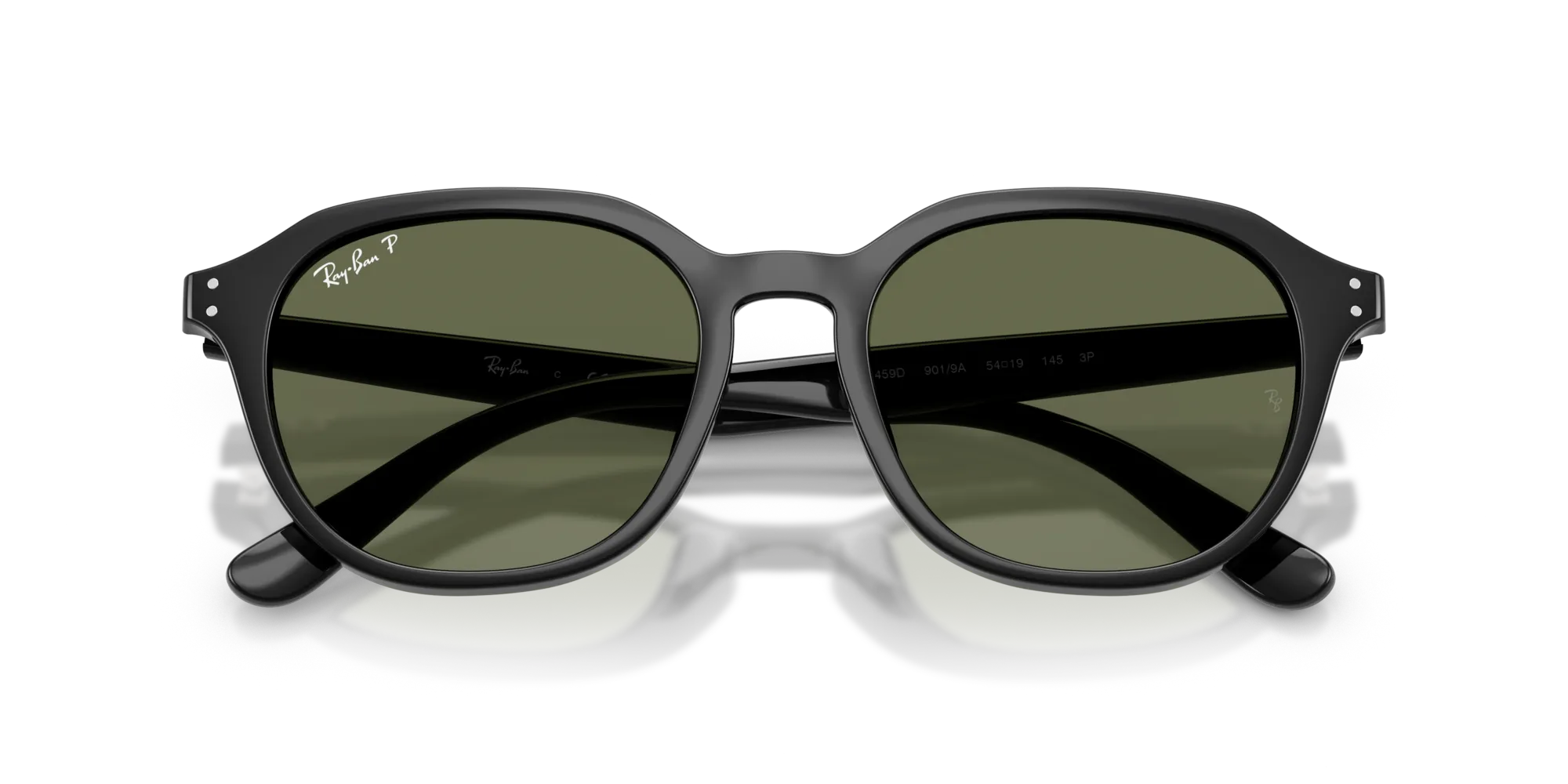 Ray - Ban RB4459D 901/9A Occhiali da sole Acetato Nero Verde Squadrata Polarizzata - immagine 2