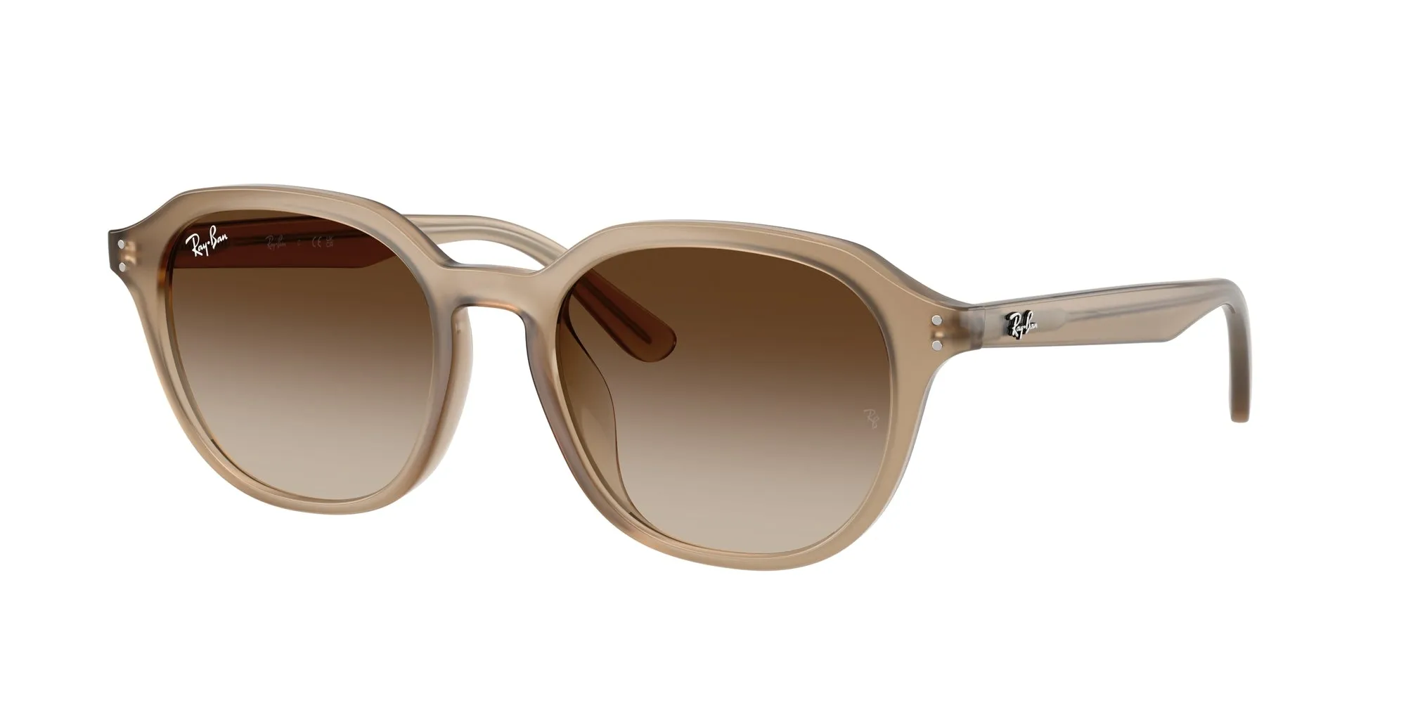 Ray - Ban RB4459D 616613 Occhiali da sole Acetato Beige Marrone Squadrata Normale Sfumato - immagine 1