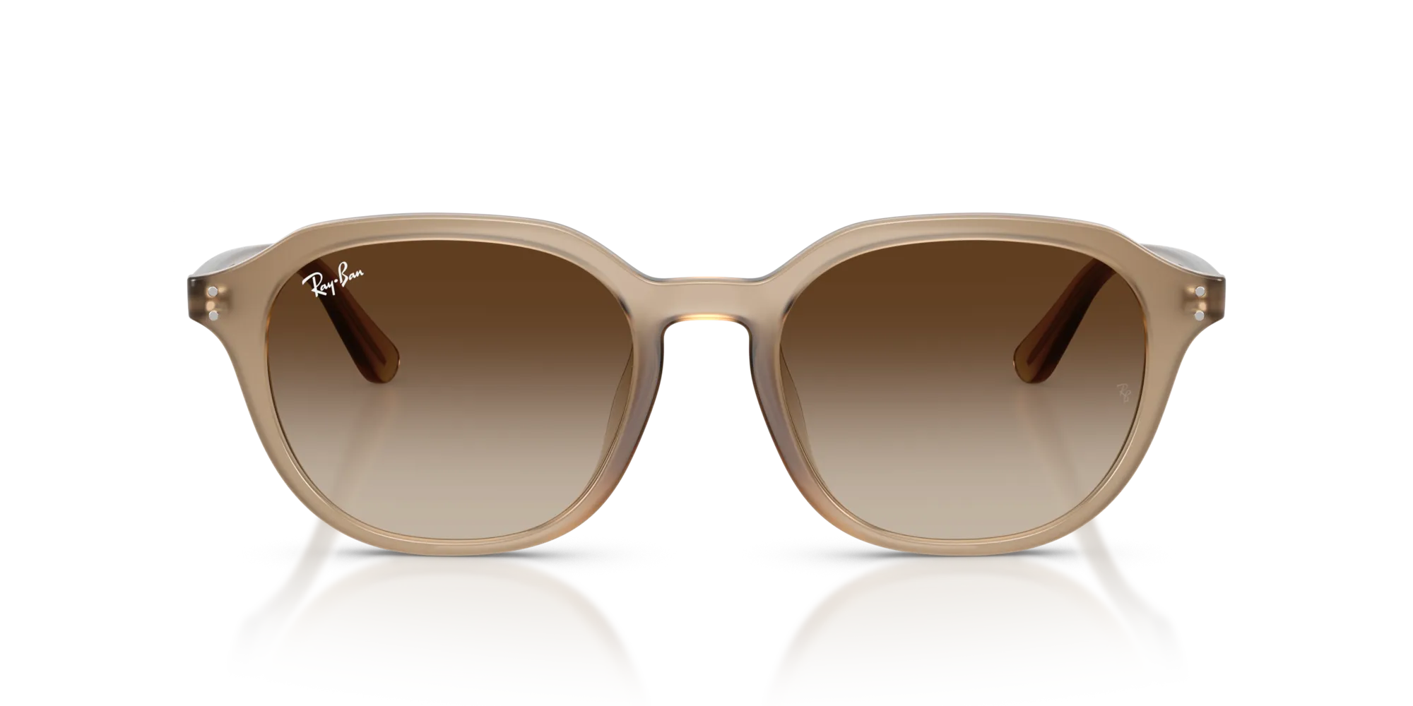 Ray - Ban RB4459D 616613 Occhiali da sole Acetato Beige Marrone Squadrata Normale Sfumato - immagine 3
