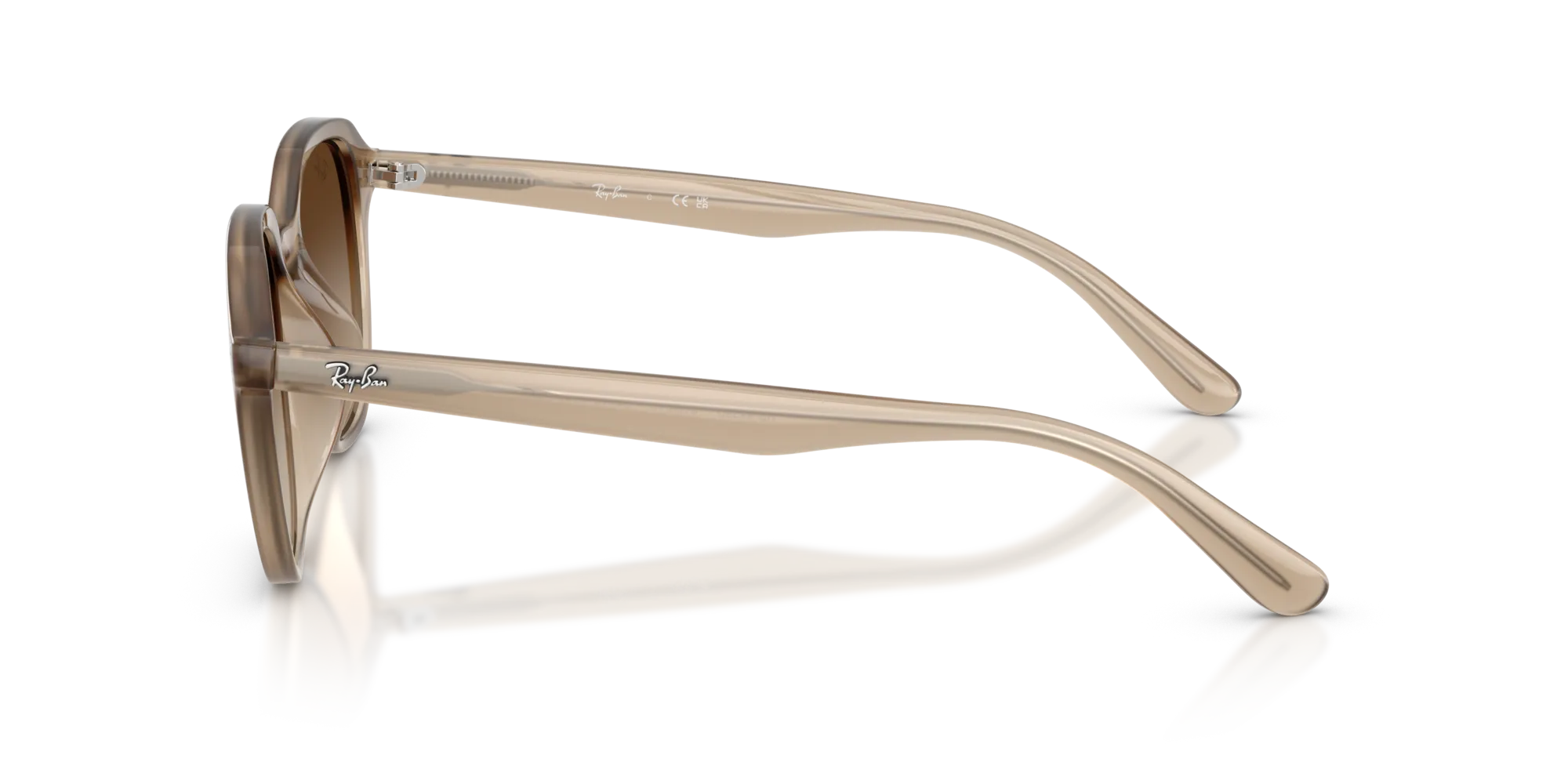 Ray - Ban RB4459D 616613 Occhiali da sole Acetato Beige Marrone Squadrata Normale Sfumato - immagine 4