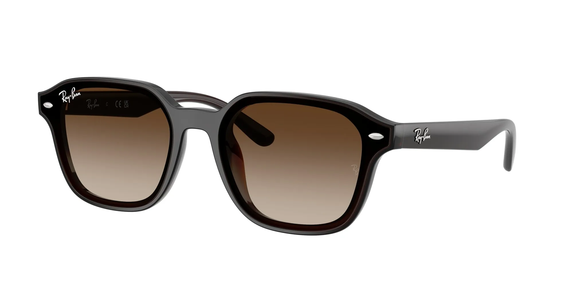 Ray - Ban RB4458D 714/13 Occhiali da sole Nylon Marrone Marrone Squadrata Normale Sfumato - immagine 1