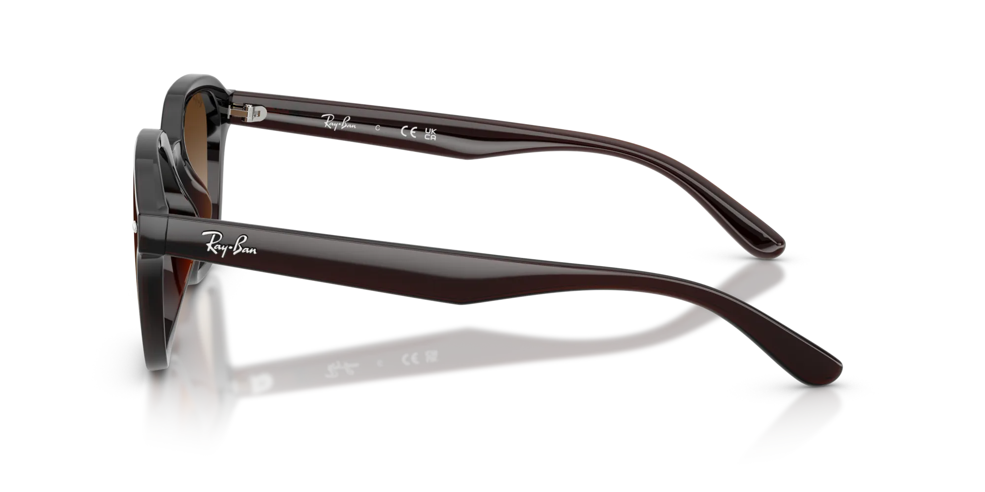 Ray - Ban RB4458D 714/13 Occhiali da sole Nylon Marrone Marrone Squadrata Normale Sfumato - immagine 4
