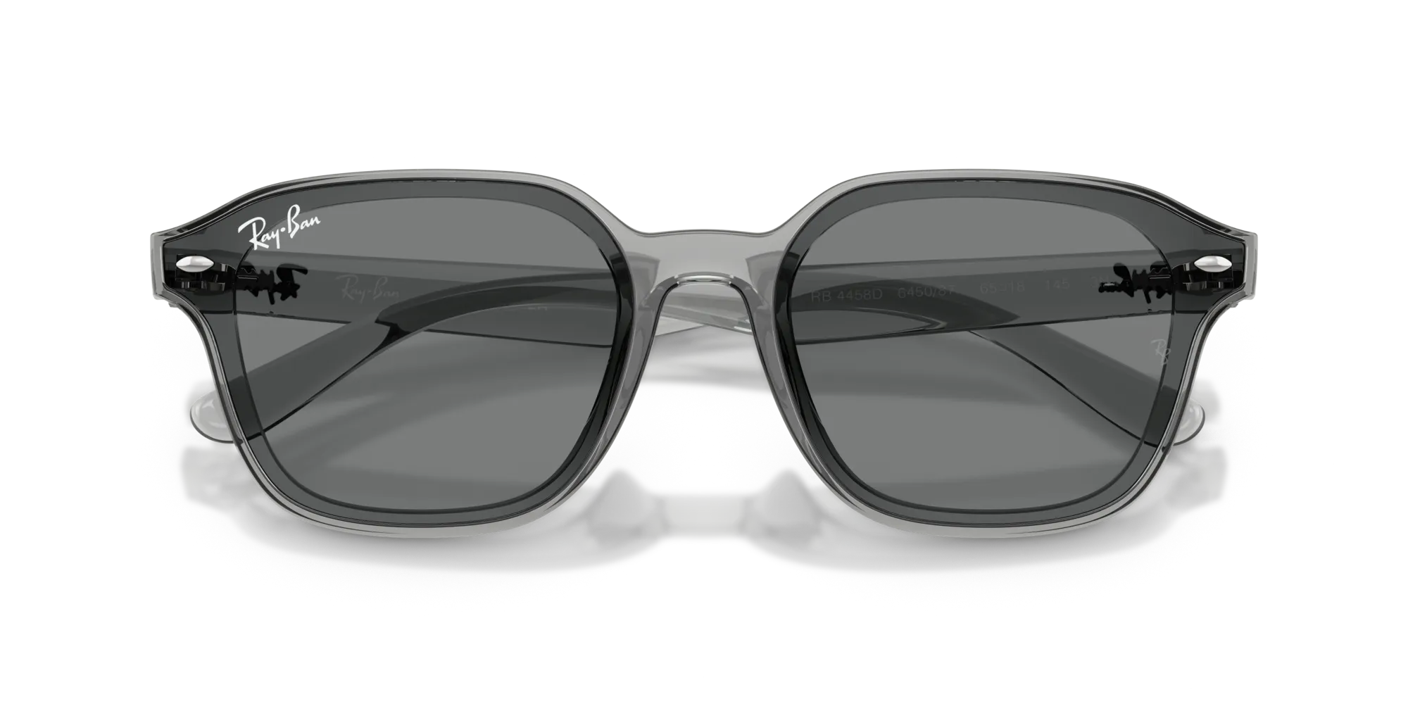 Ray - Ban RB4458D 645087 Occhiali da sole Nylon Grigio Grigio Squadrata Normale - immagine 2