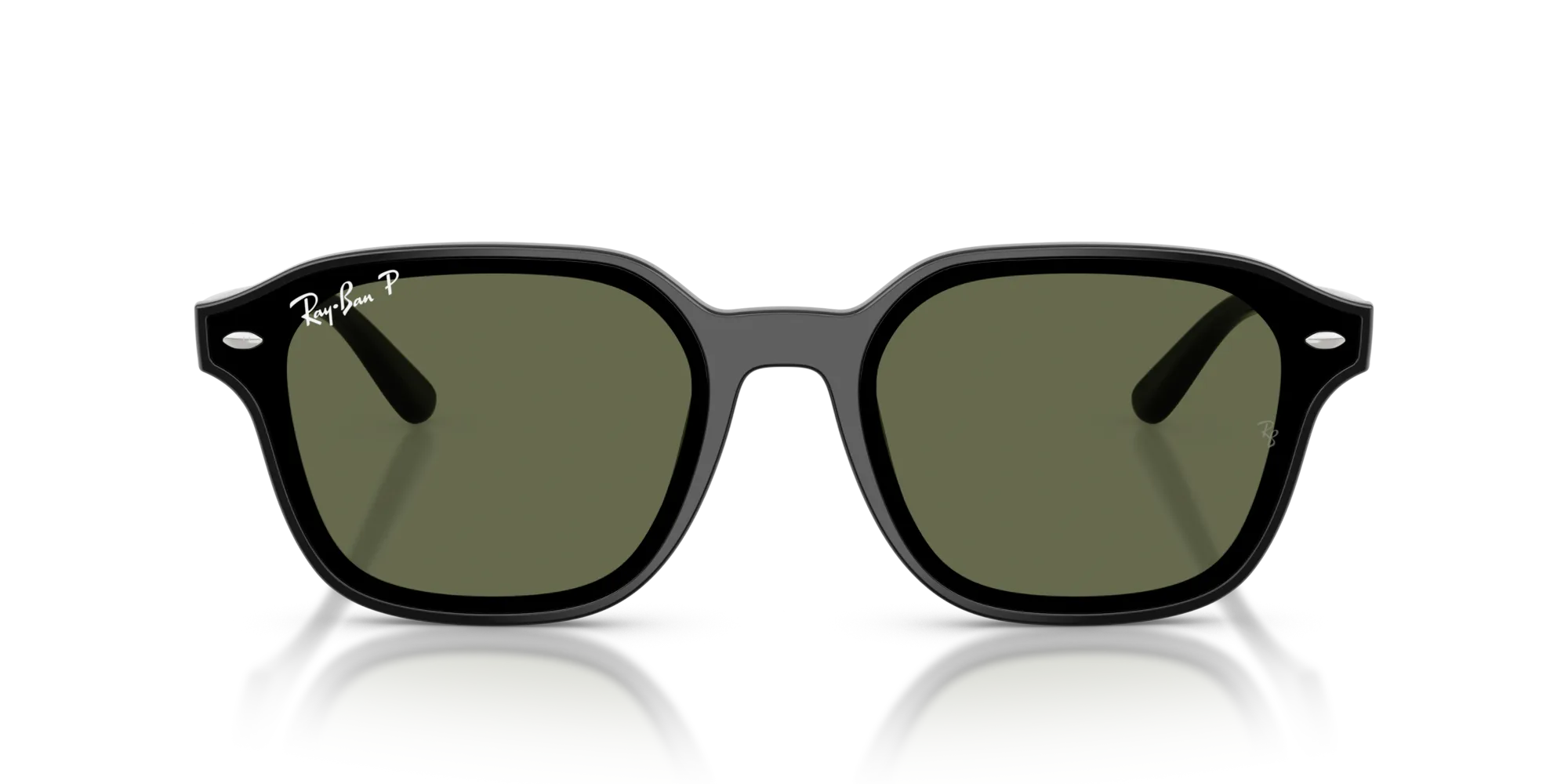 Ray - Ban RB4458D 601/9A Occhiali da sole Nylon Nero Verde Squadrata Polarizzata - immagine 3