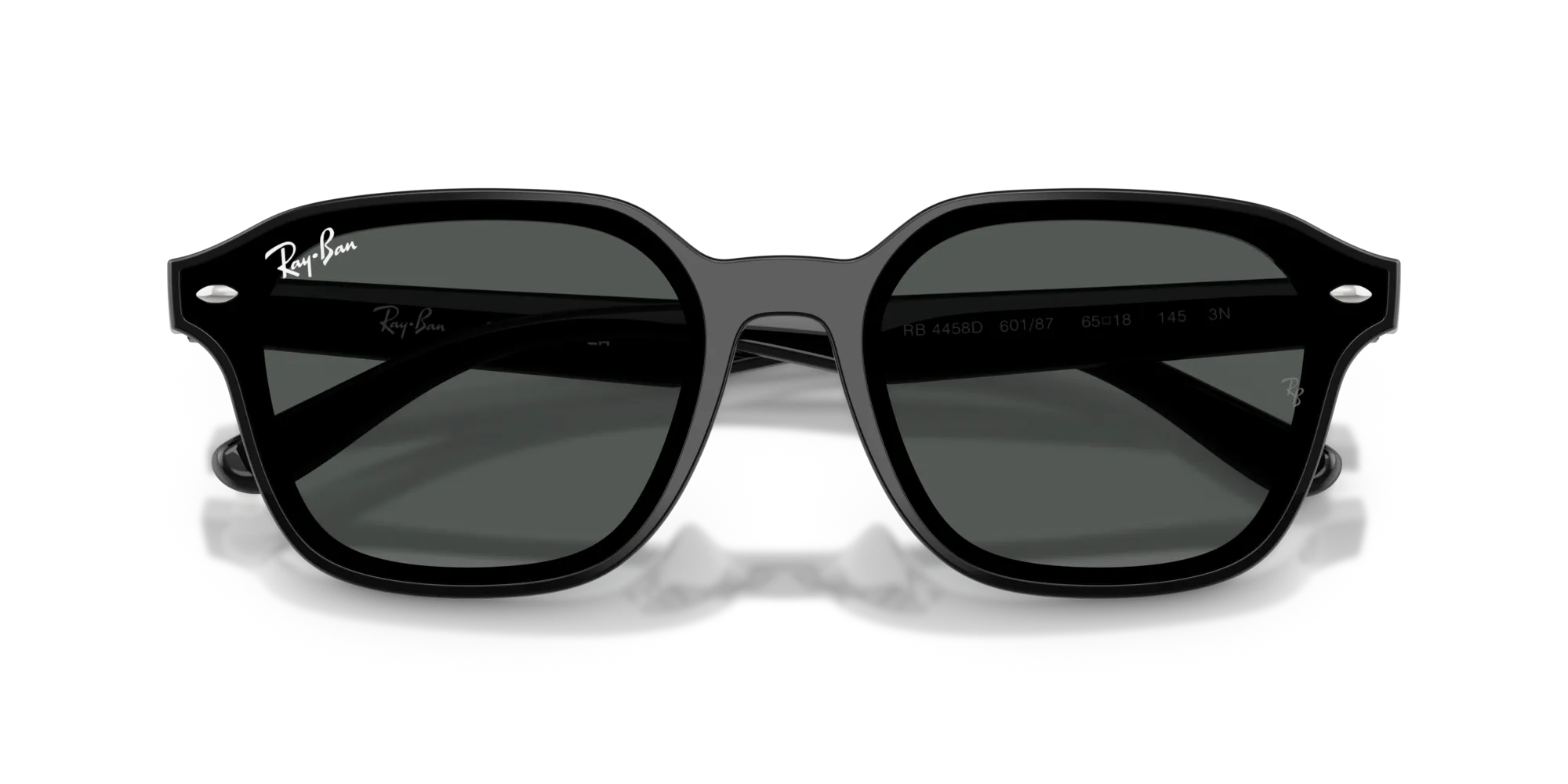 Ray - Ban RB4458D 601/87 Occhiali da sole Nylon Nero Grigio Squadrata Normale - immagine 2