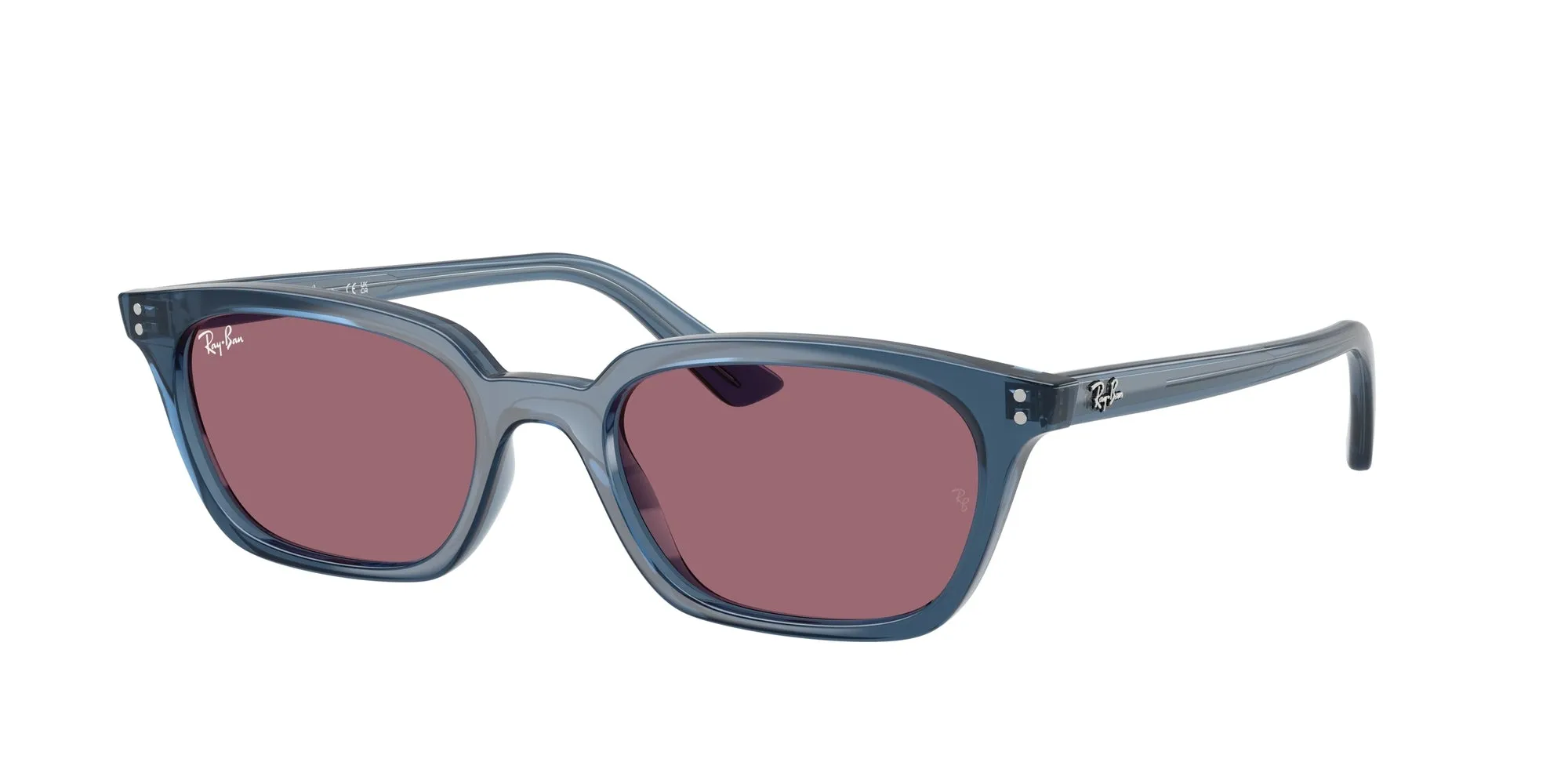 Ray - Ban RB4456 ZAYA 68121A Occhiali da sole Iniettato Blu Viola Pillow Normale - immagine 1