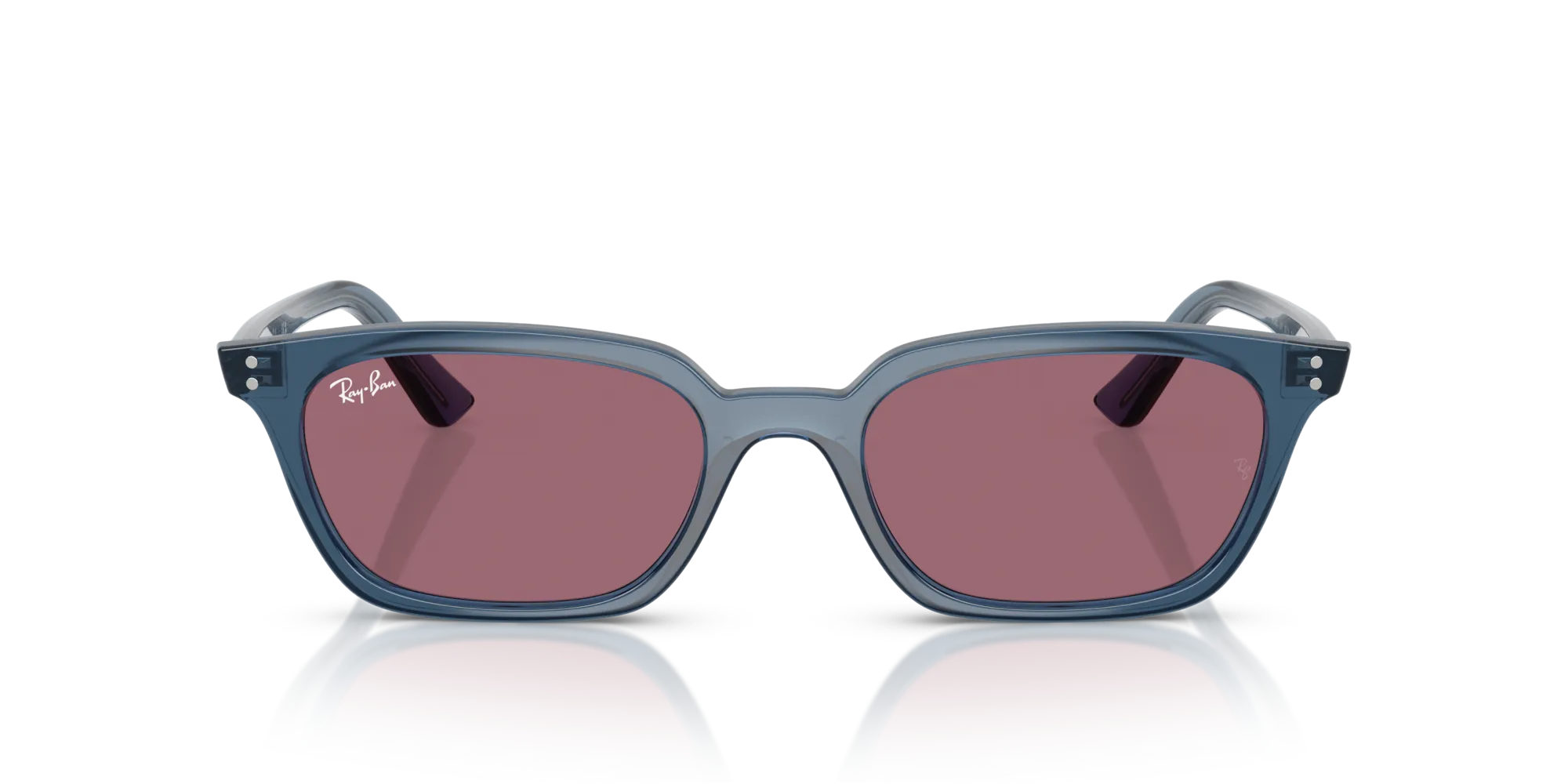Ray - Ban RB4456 ZAYA 68121A Occhiali da sole Iniettato Blu Viola Pillow Normale - immagine 3