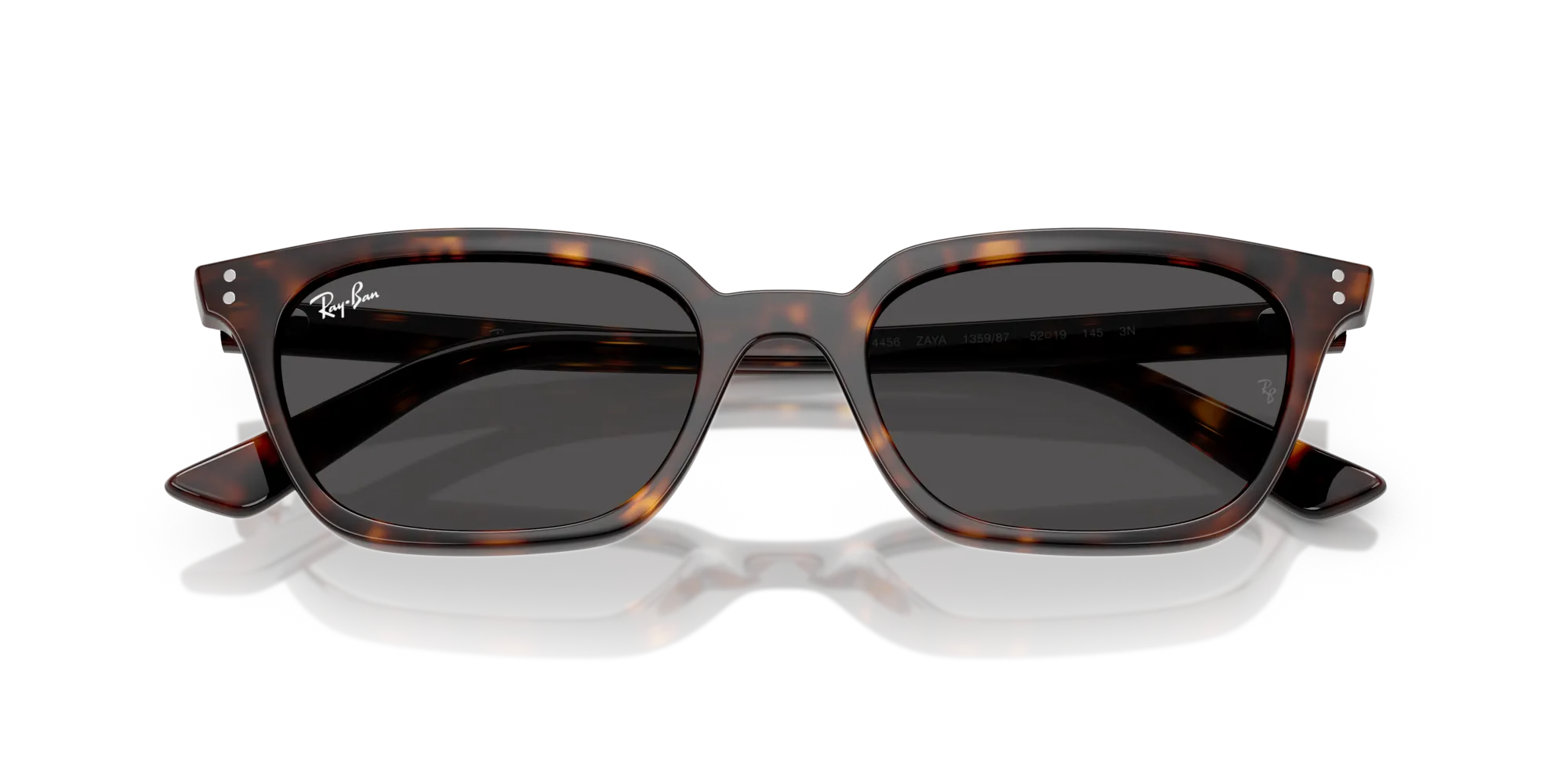 Ray - Ban RB4456 ZAYA 135987 Occhiali da sole Iniettato Tartaruga Grigio Pillow Normale - immagine 2