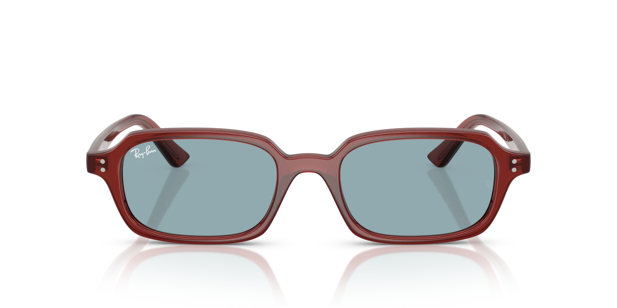 Ray - Ban RB4455 ZURI 680980 Occhiali da sole Iniettato Marrone Blu Pillow Normale - immagine 3
