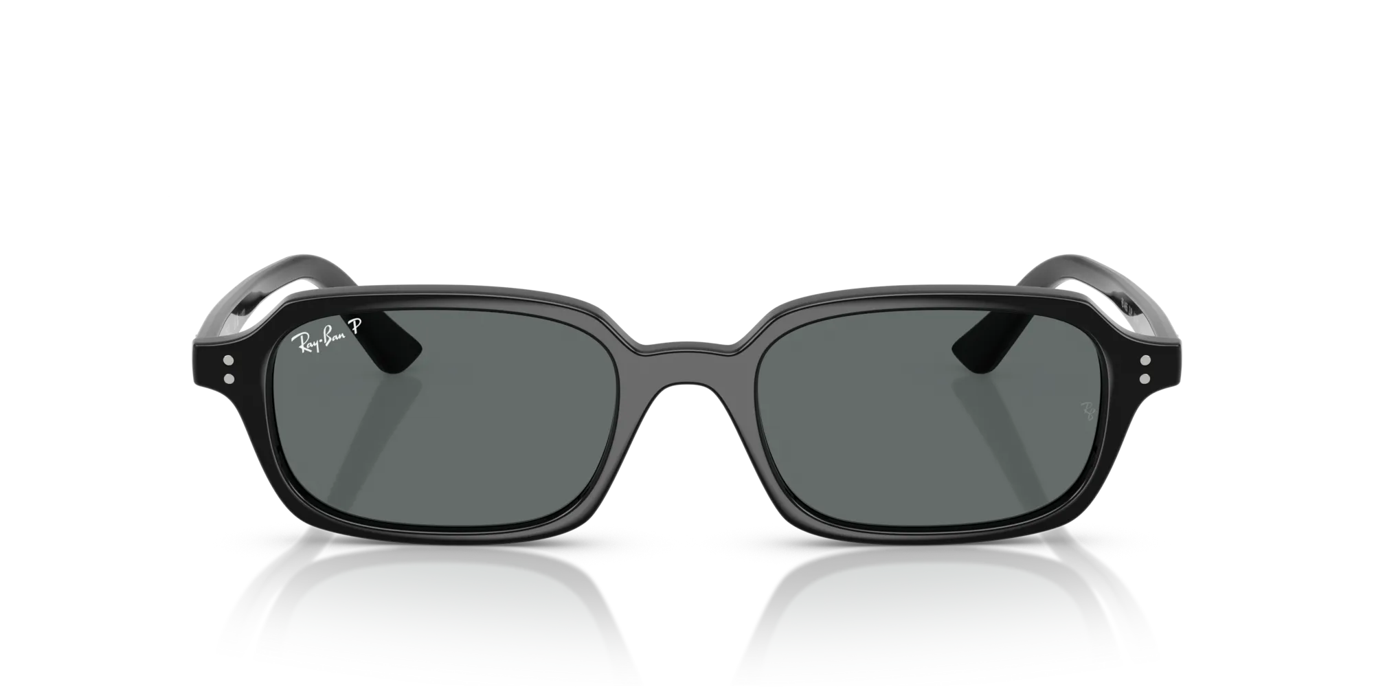 Ray - Ban RB4455 ZURI 667781 Occhiali da sole Iniettato Nero Grigio Pillow Polarizzata - immagine 3