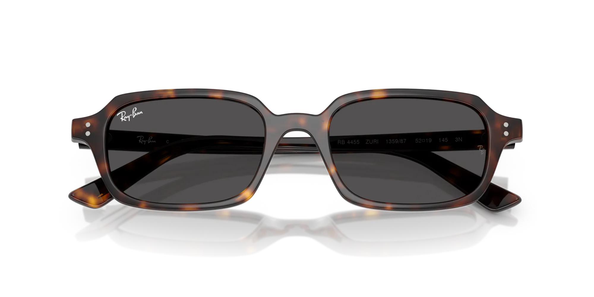 Ray - Ban RB4455 ZURI 135987 Occhiali da sole Iniettato Tartaruga Grigio Pillow Normale - immagine 2