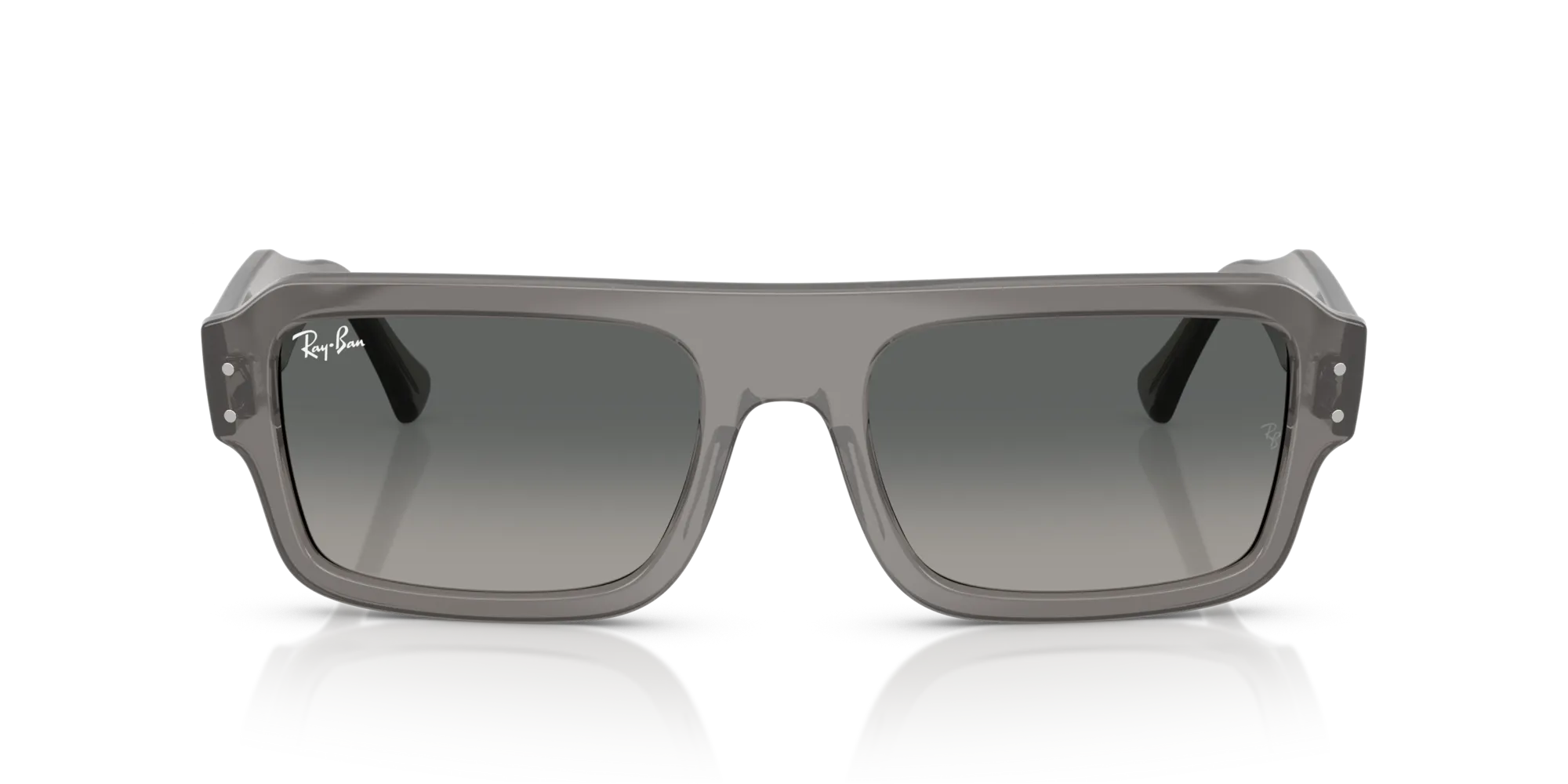 Ray - Ban RB4454 FLACKO 680571 Occhiali da sole Acetato Grigio Grigio Squadrata Normale Sfumato - immagine 3