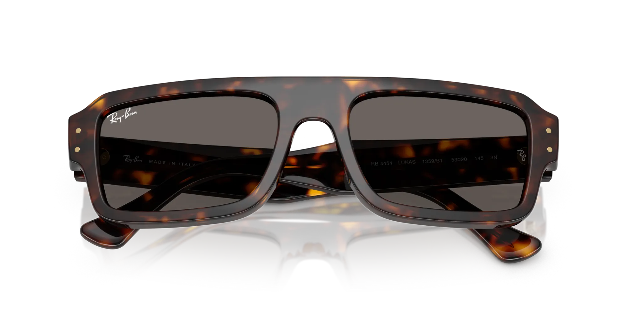 Ray - Ban RB4454 FLACKO 1359B1 Occhiali da sole Acetato Tartaruga Grigio Squadrata Normale - immagine 2