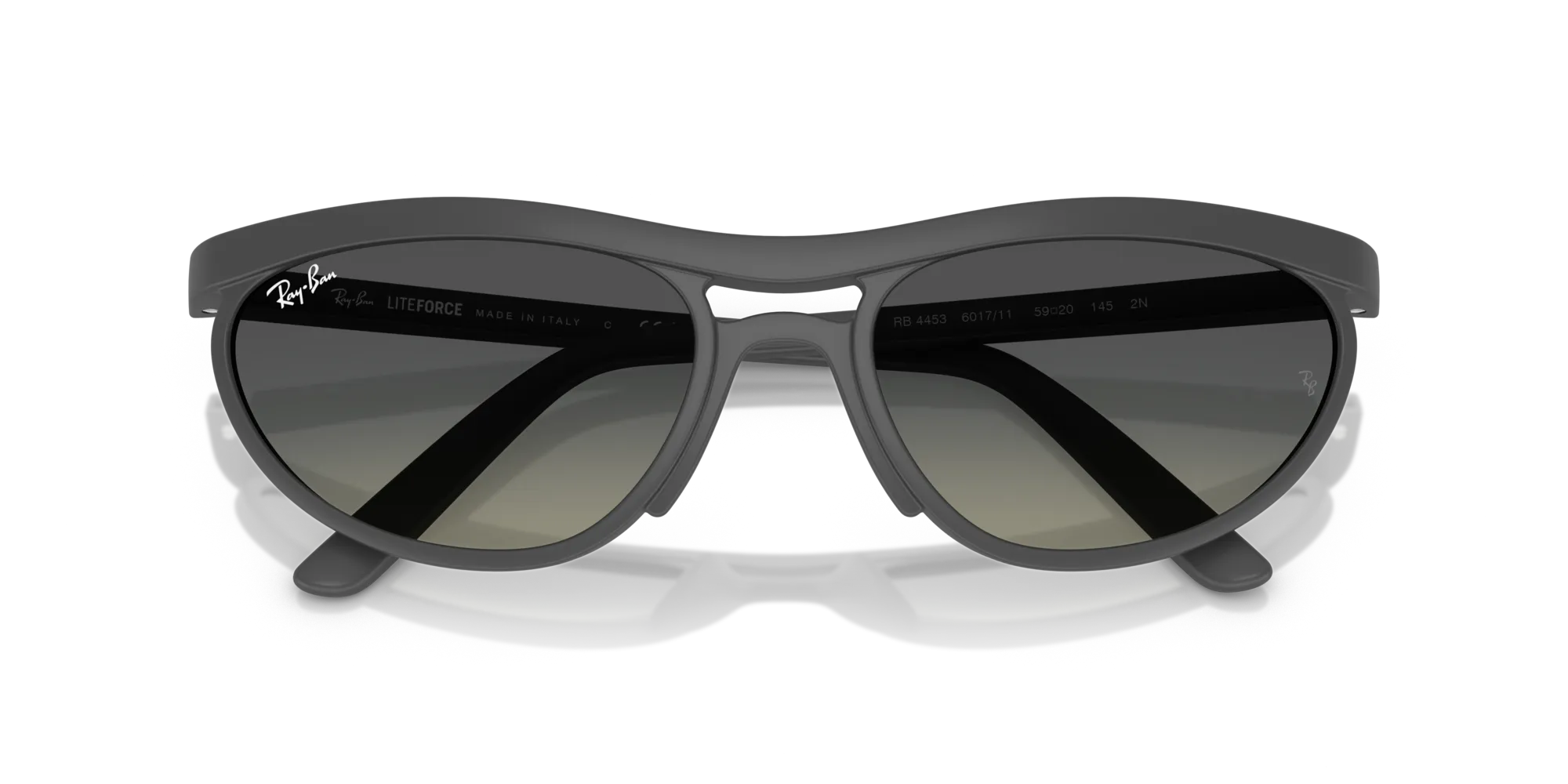 Ray - Ban RB4453 601711 Occhiali da sole Peek Grigio Grigio Pillow Normale Sfumato - immagine 2