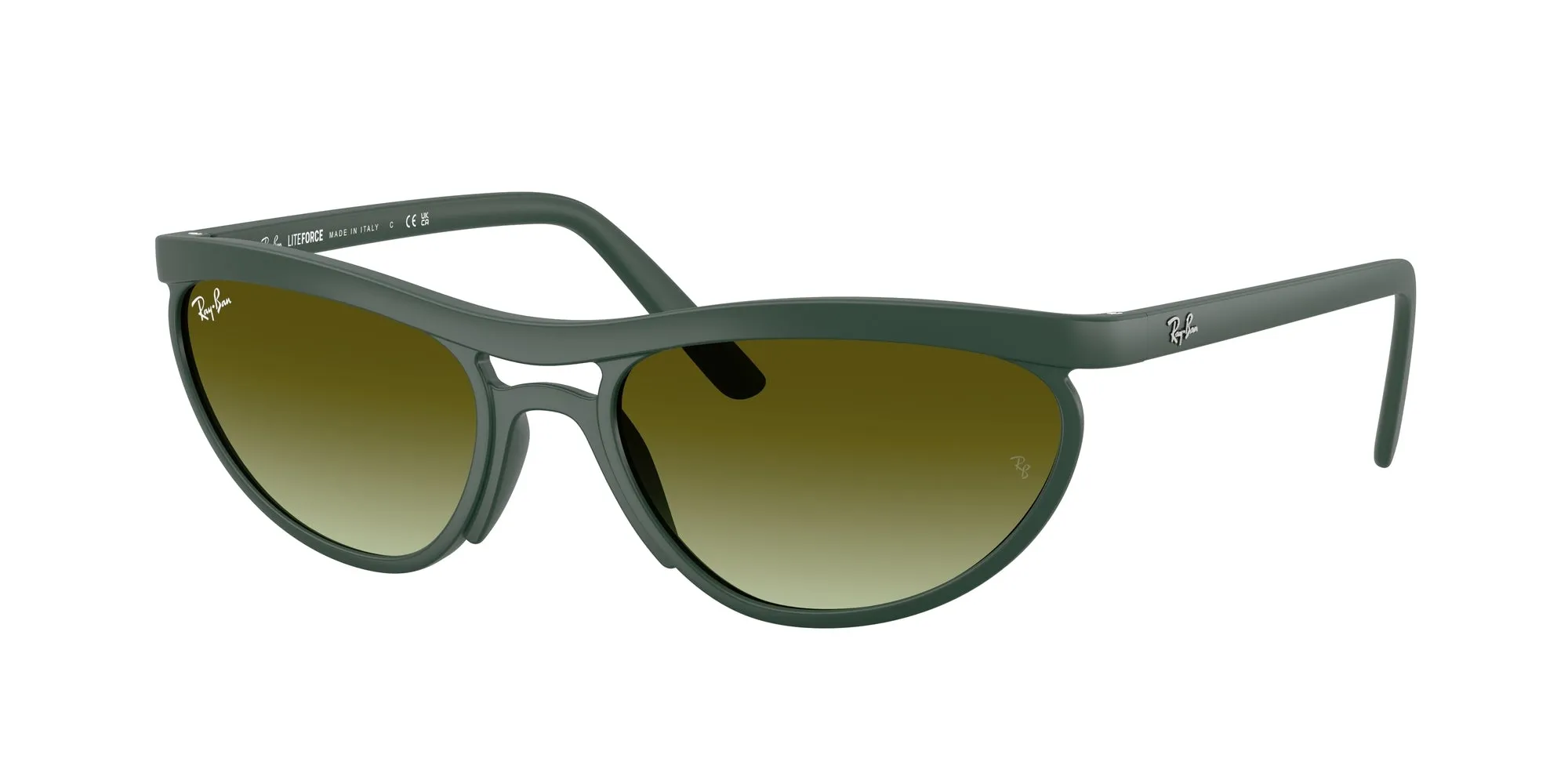 Ray - Ban RB4453 6016E8 Occhiali da sole Peek Verde Marrone Pillow Normale Sfumato - immagine 1