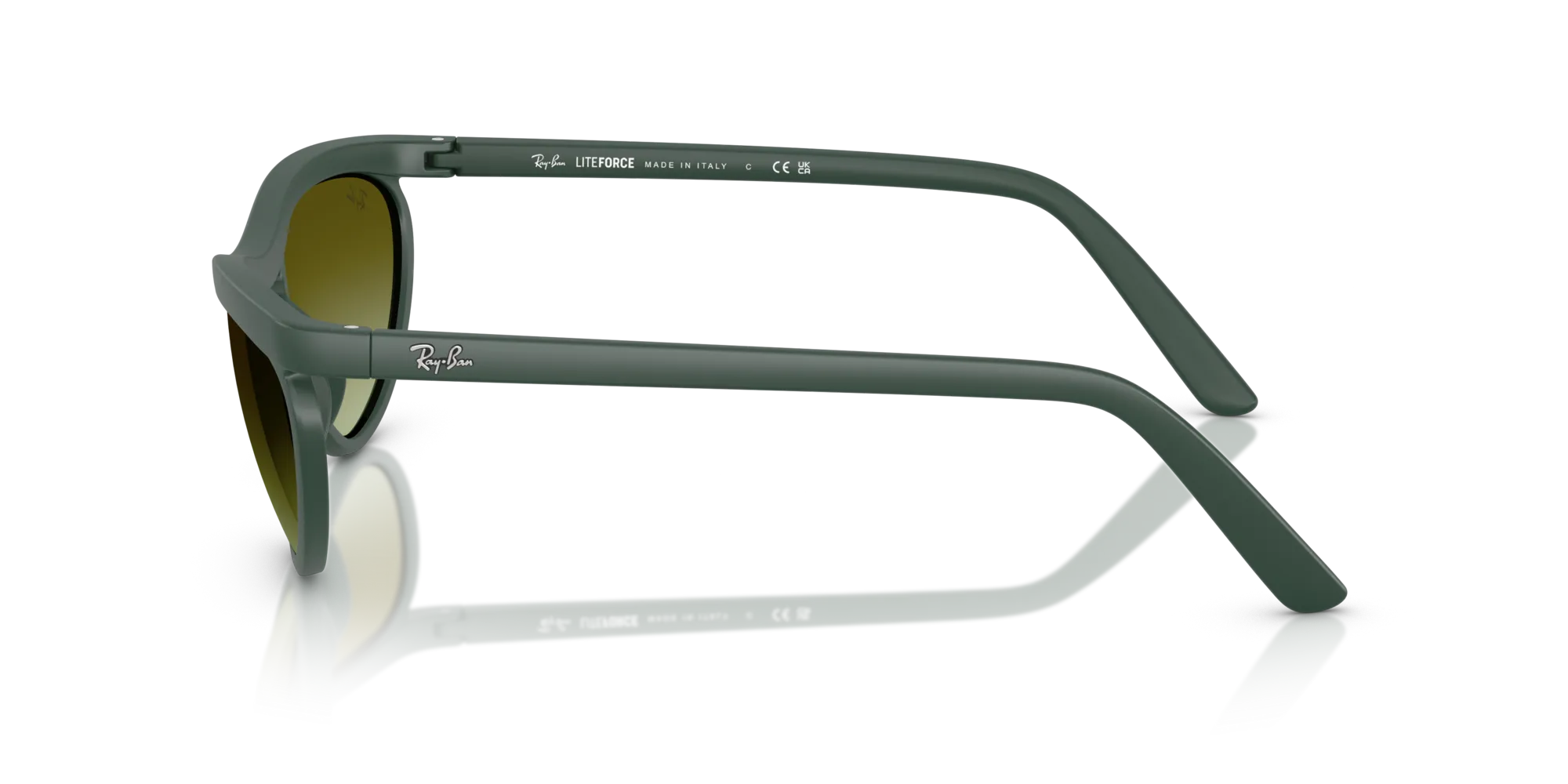 Ray - Ban RB4453 6016E8 Occhiali da sole Peek Verde Marrone Pillow Normale Sfumato - immagine 4