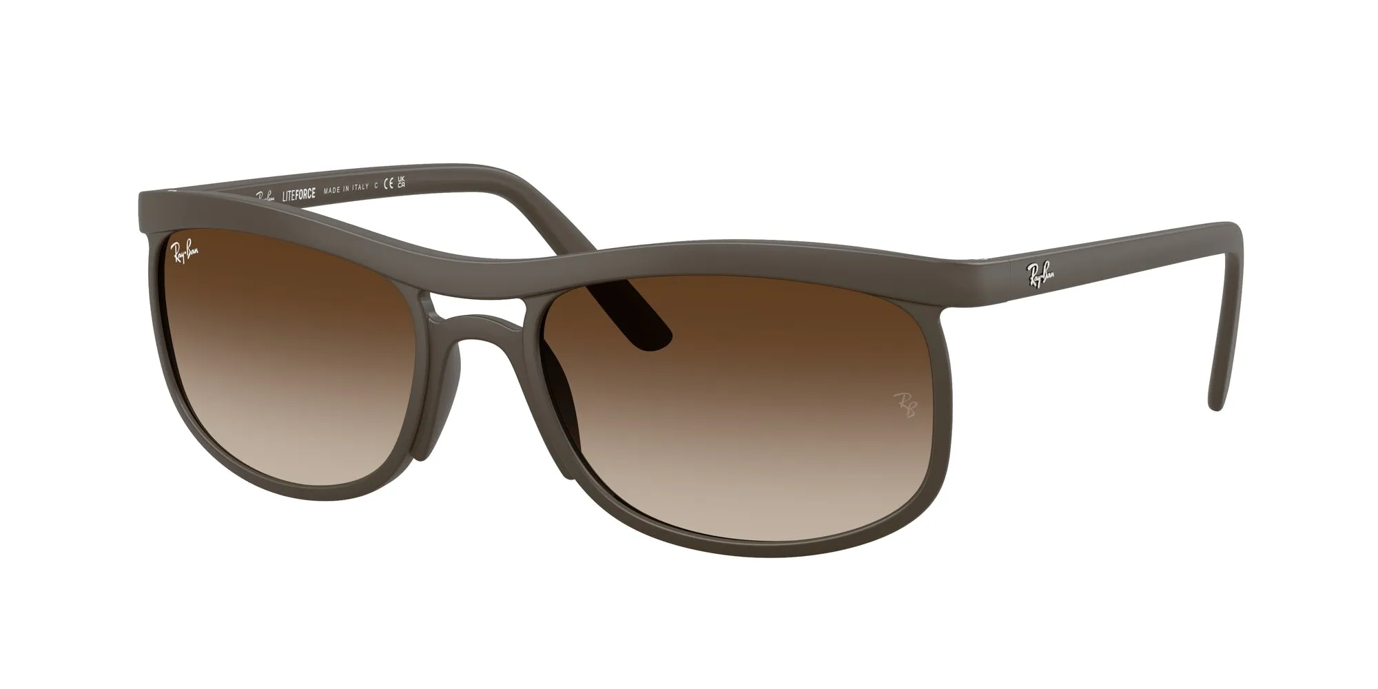 Ray - Ban RB4452 612413 Occhiali da sole Peek Marrone Marrone Squadrata Normale Sfumato - immagine 1