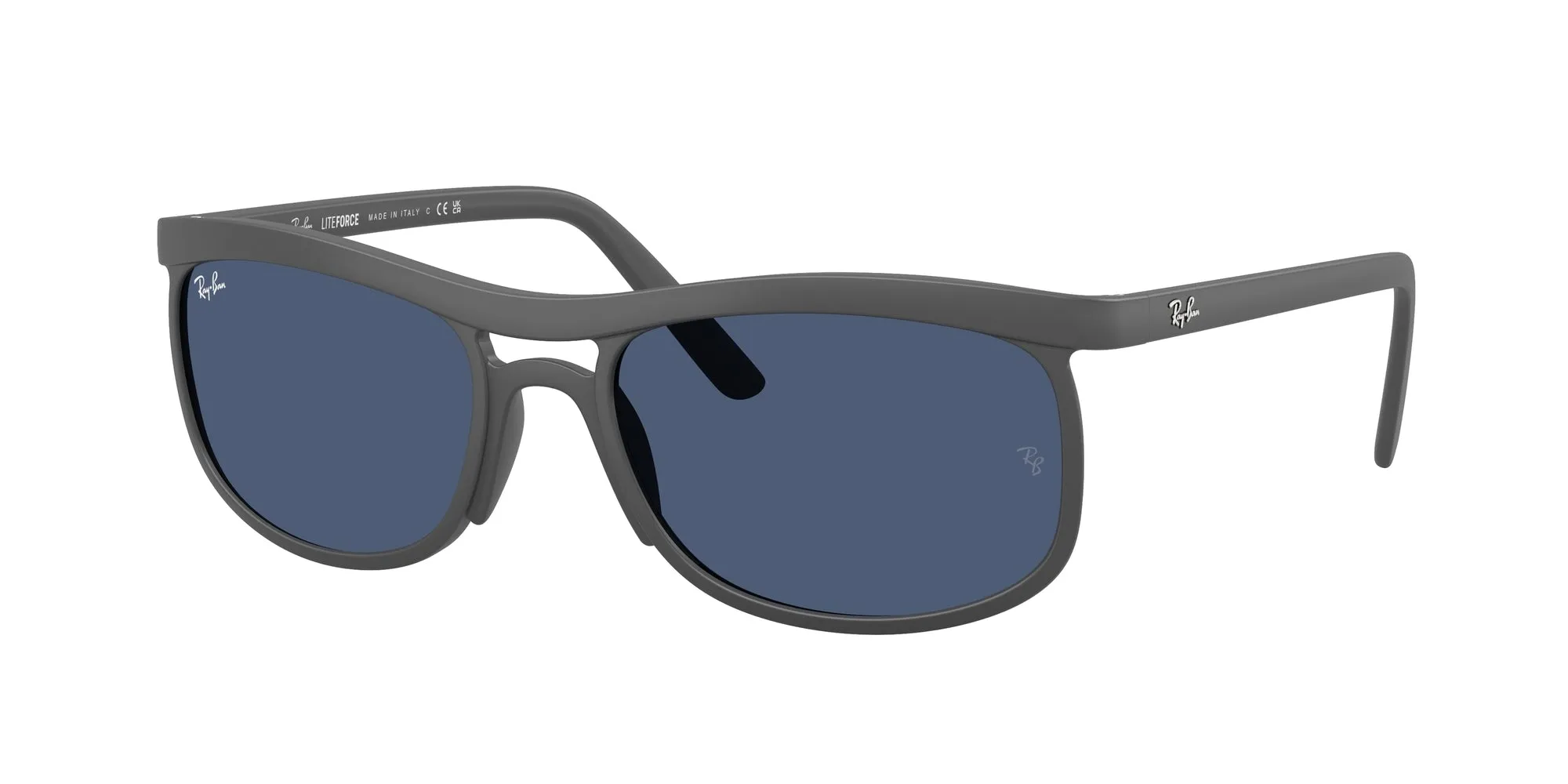 Ray - Ban RB4452 601780 Occhiali da sole Peek Grigio Blu Squadrata Normale - immagine 1
