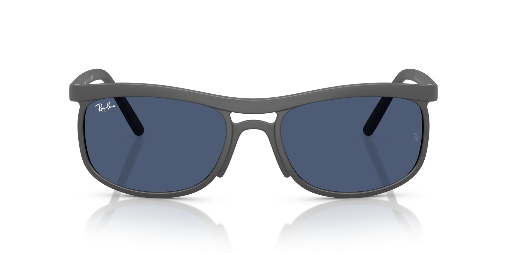 Ray - Ban RB4452 601780 Occhiali da sole Peek Grigio Blu Squadrata Normale - immagine 3