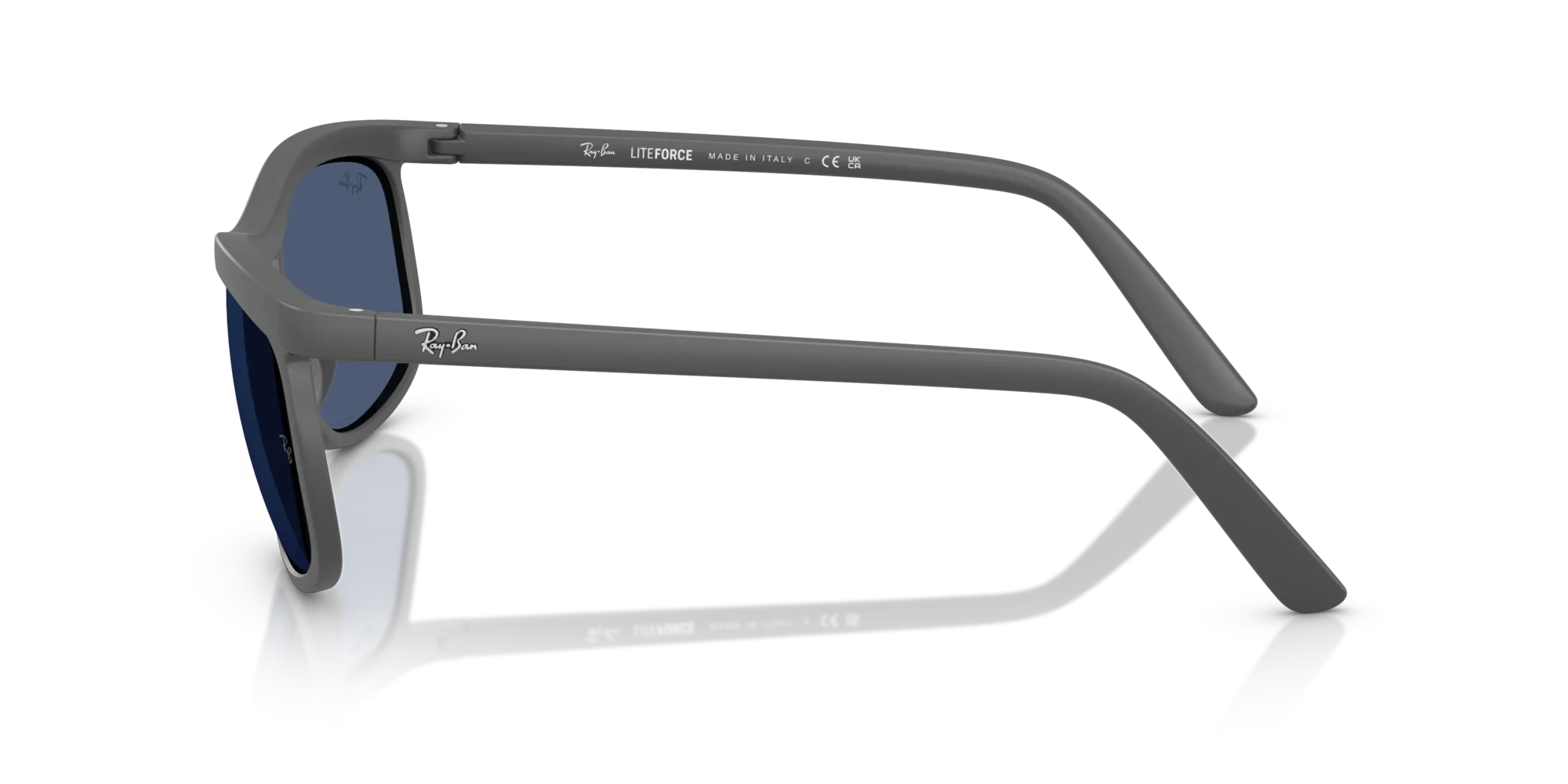 Ray - Ban RB4452 601780 Occhiali da sole Peek Grigio Blu Squadrata Normale - immagine 4