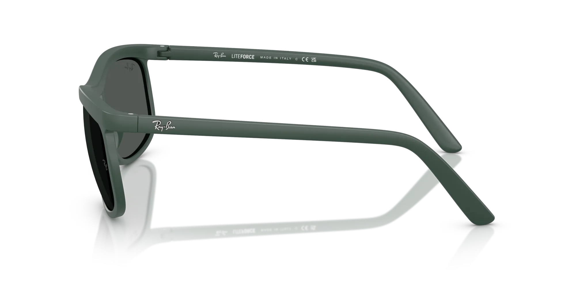 Ray - Ban RB4452 601687 Occhiali da sole Peek Verde Grigio Squadrata Normale - immagine 4