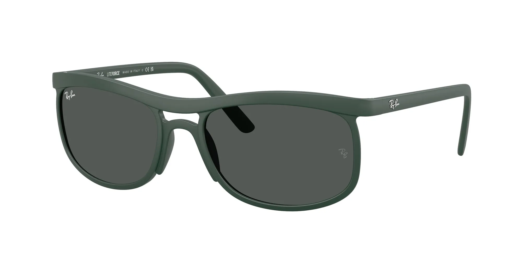 Ray - Ban RB4452 601687 Occhiali da sole Peek Verde Grigio Squadrata Normale - immagine 1