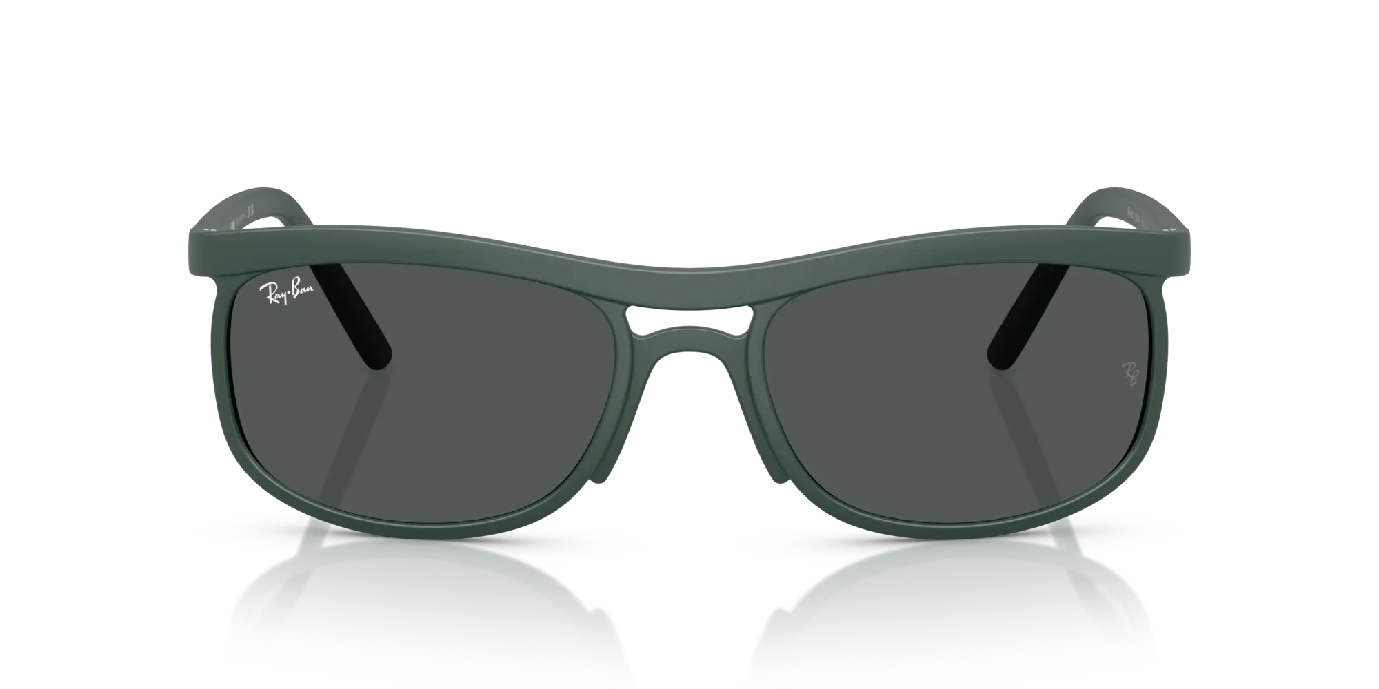 Ray - Ban RB4452 601687 Occhiali da sole Peek Verde Grigio Squadrata Normale - immagine 3