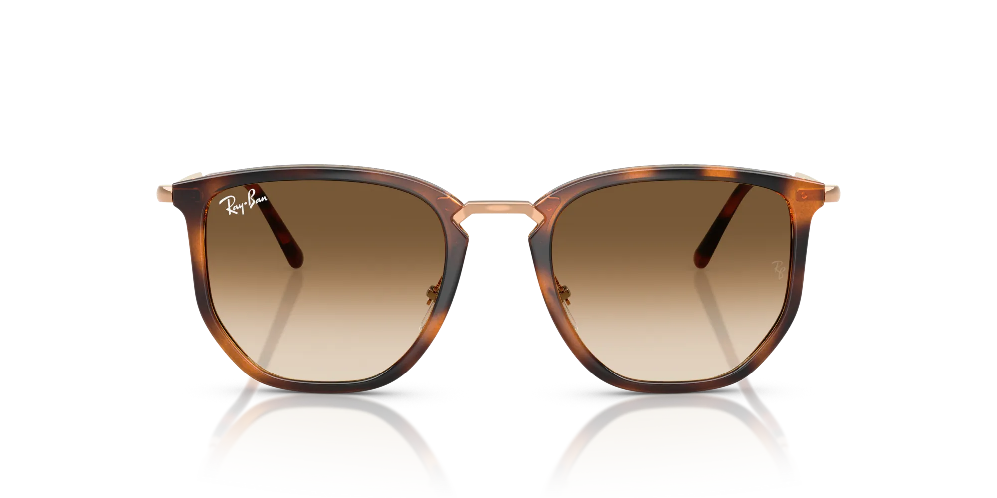 Ray - Ban RB4451 680451 Occhiali da sole Nylon Arancione Marrone Geometrica Normale Sfumato - immagine 3
