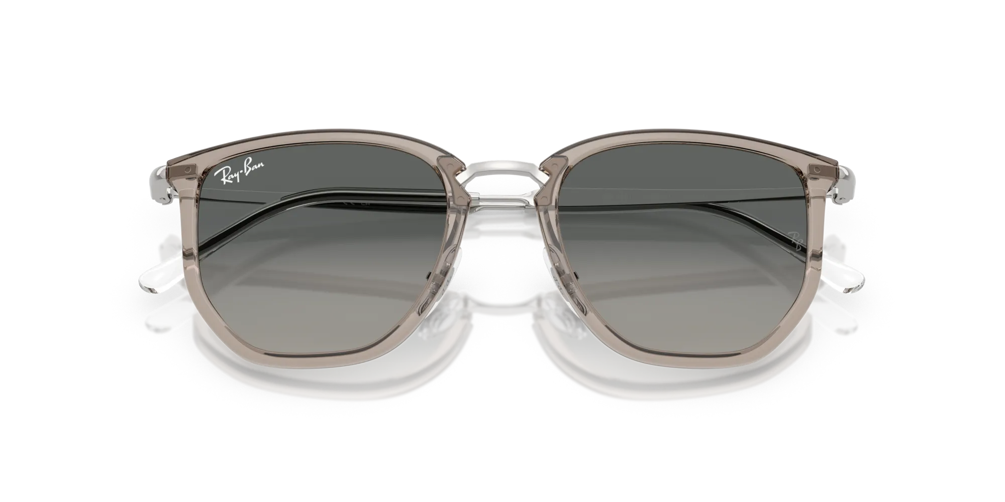 Ray - Ban RB4451 680271 Occhiali da sole Nylon Grigio Grigio Geometrica Normale Sfumato - immagine 2