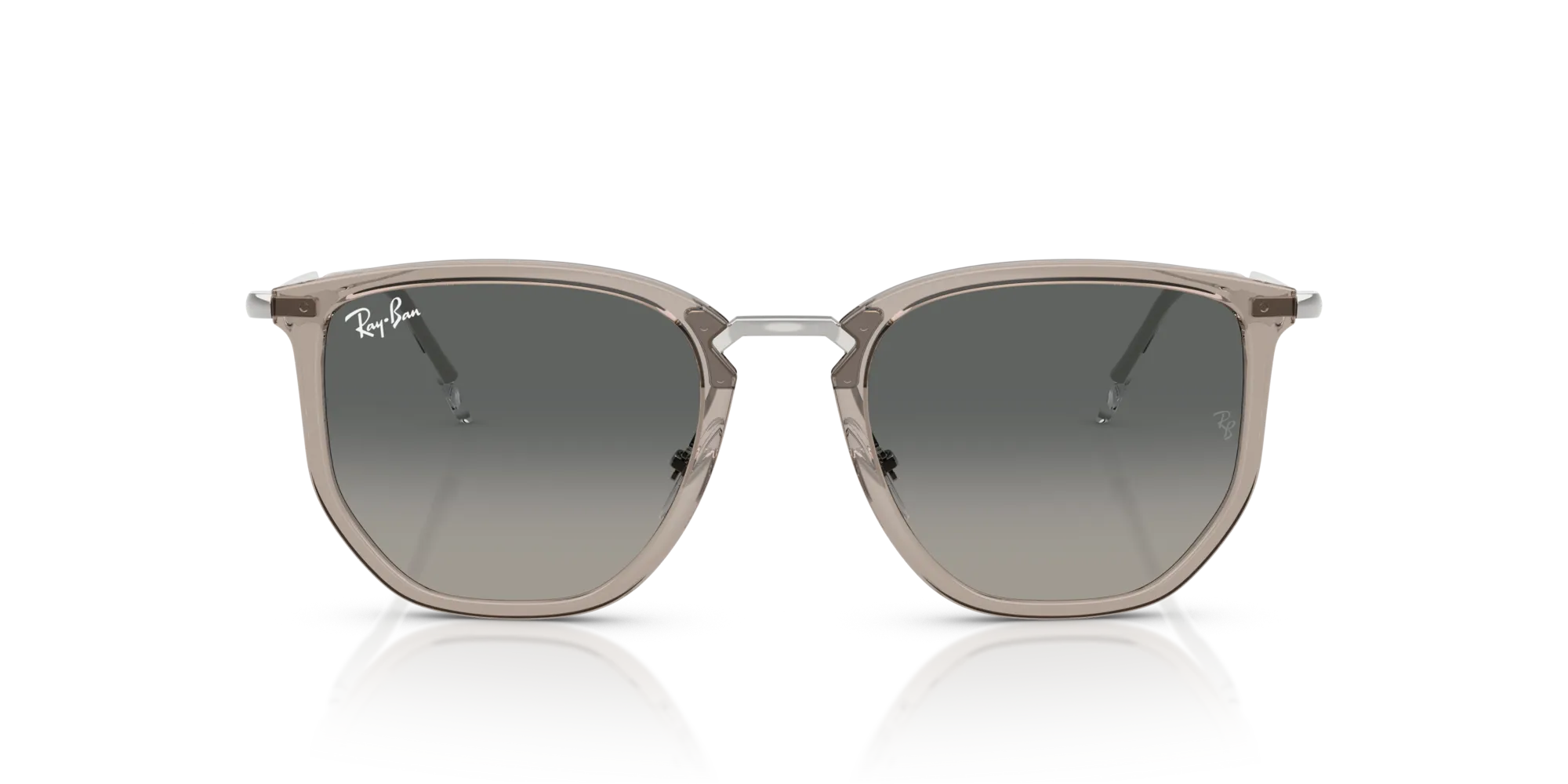 Ray - Ban RB4451 680271 Occhiali da sole Nylon Grigio Grigio Geometrica Normale Sfumato - immagine 3