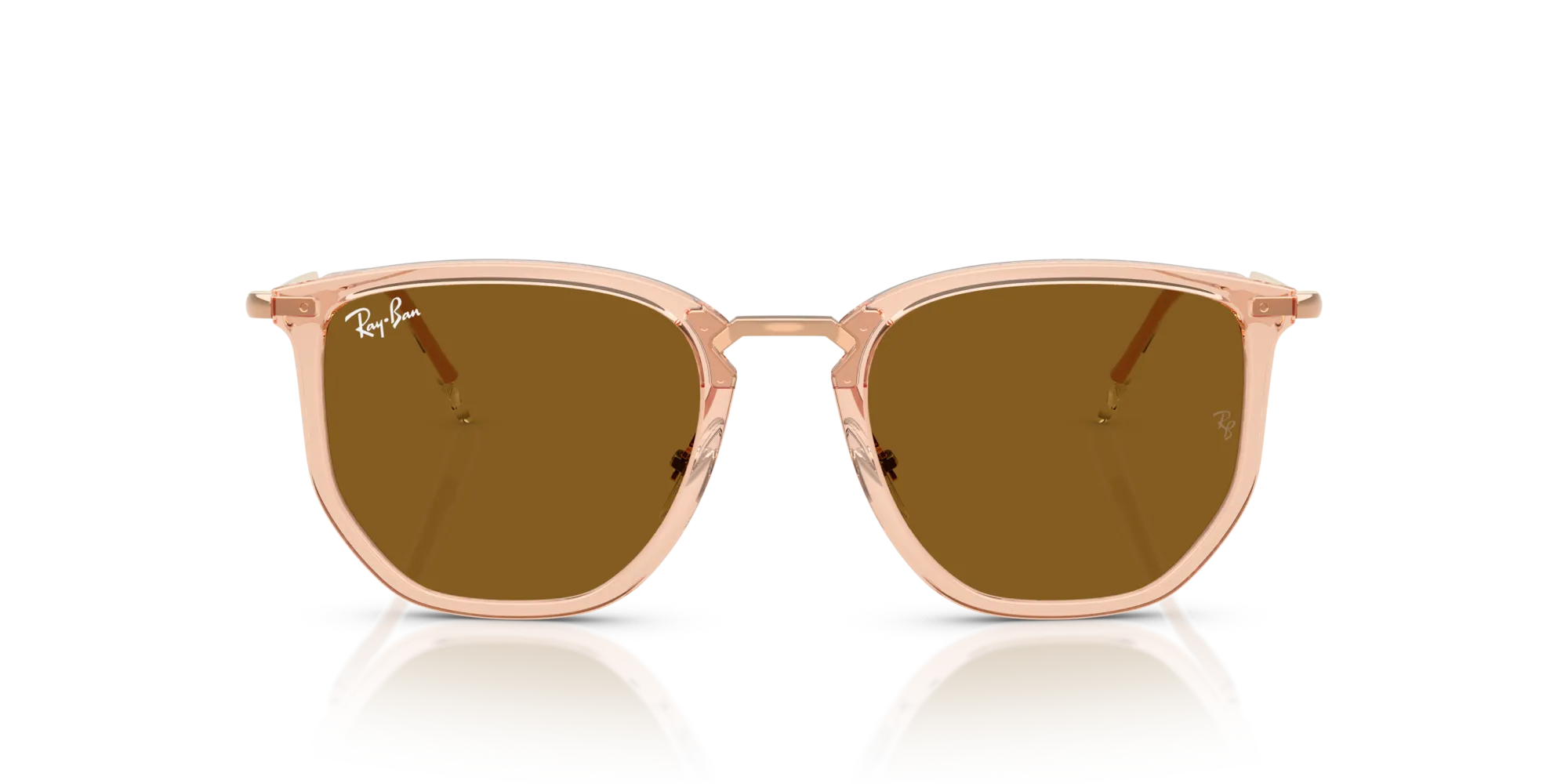 Ray - Ban RB4451 680133 Occhiali da sole Nylon Marrone Marrone Geometrica Normale - immagine 3