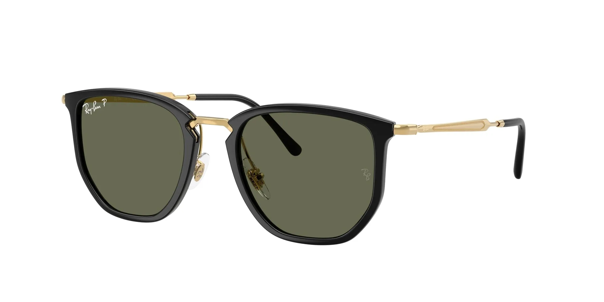 Ray - Ban RB4451 630658 Occhiali da sole Nylon Nero Verde Geometrica Polarizzata - immagine 1