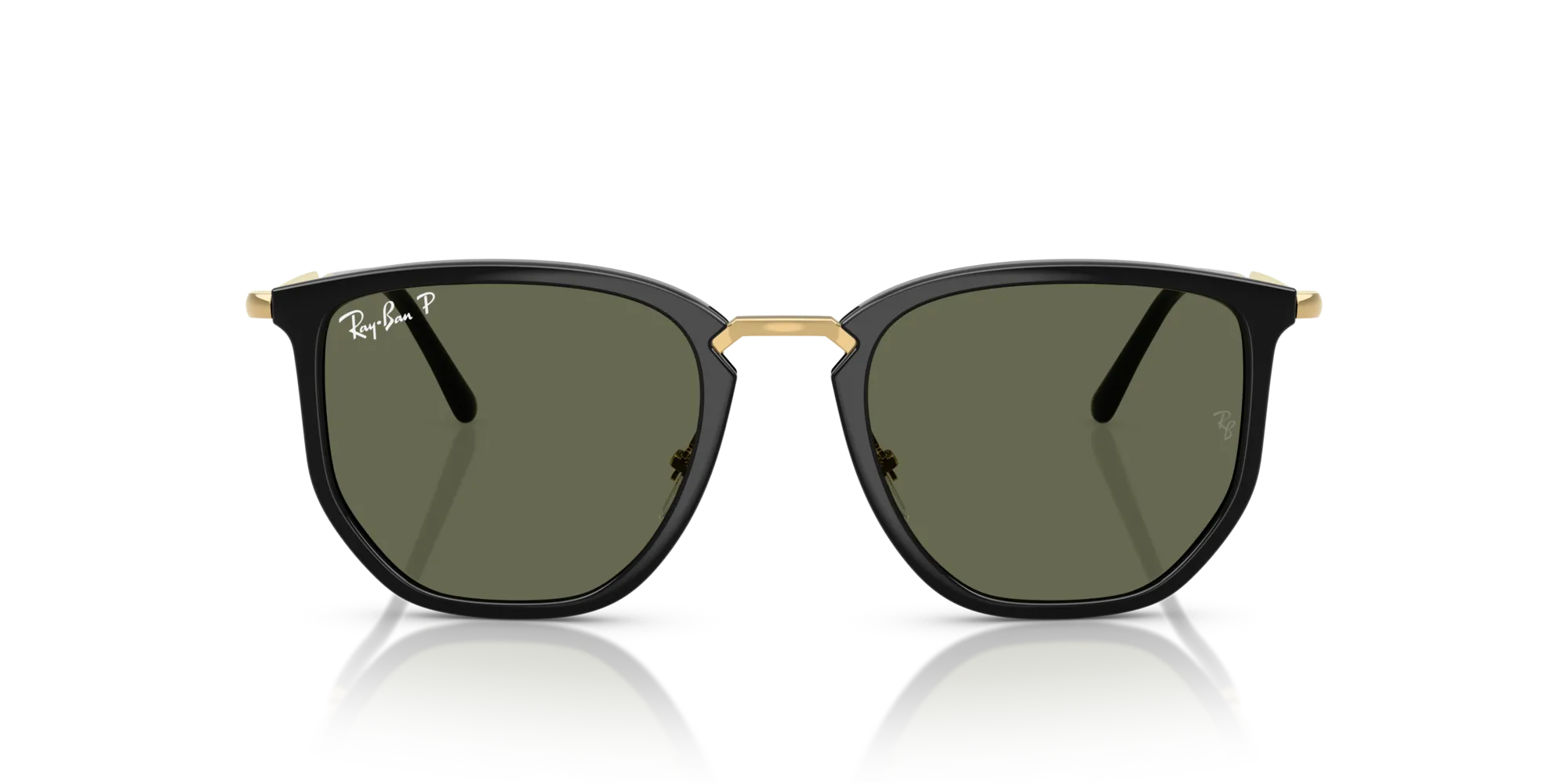 Ray - Ban RB4451 630658 Occhiali da sole Nylon Nero Verde Geometrica Polarizzata - immagine 3