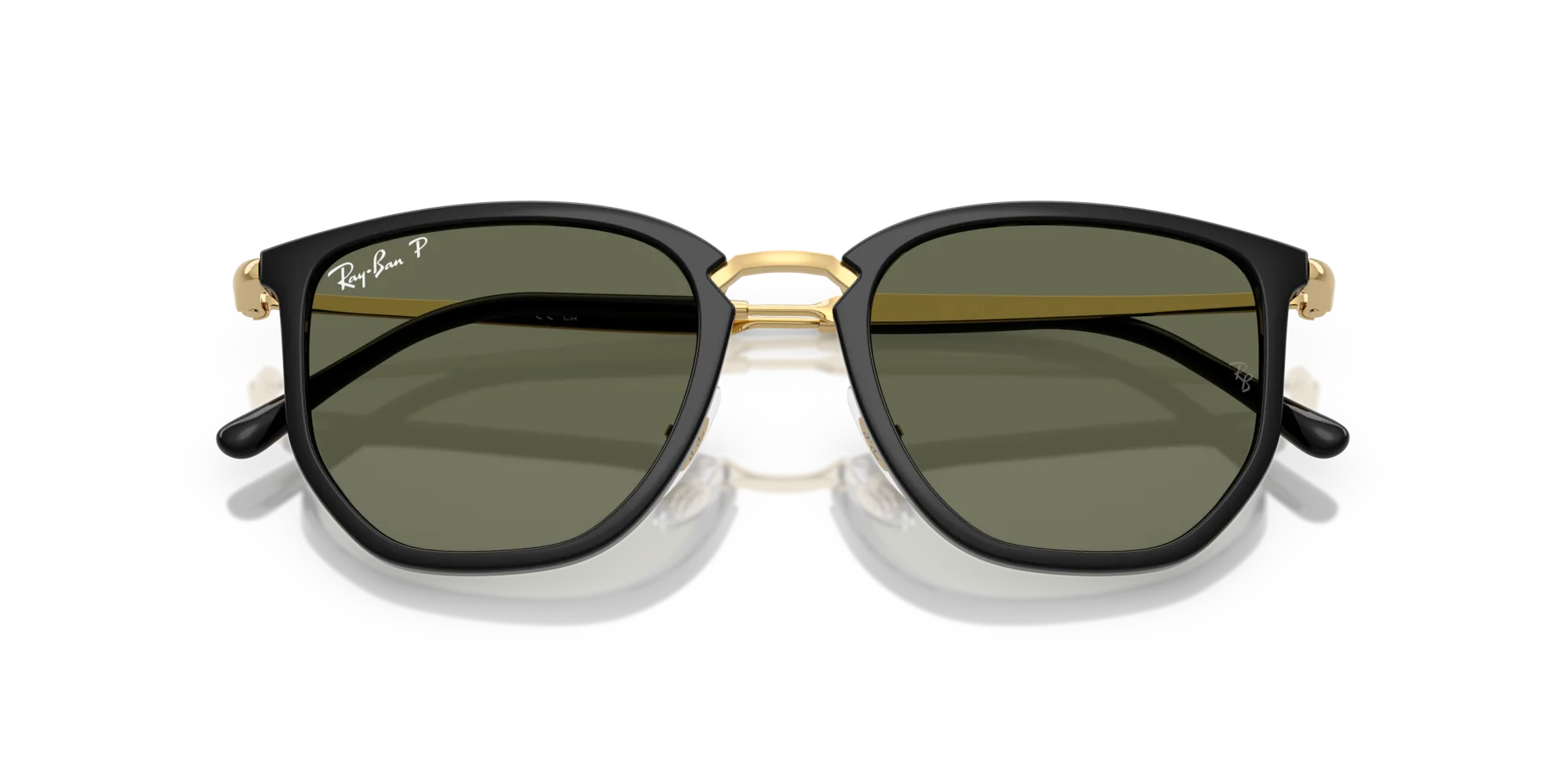 Ray - Ban RB4451 630658 Occhiali da sole Nylon Nero Verde Geometrica Polarizzata - immagine 2
