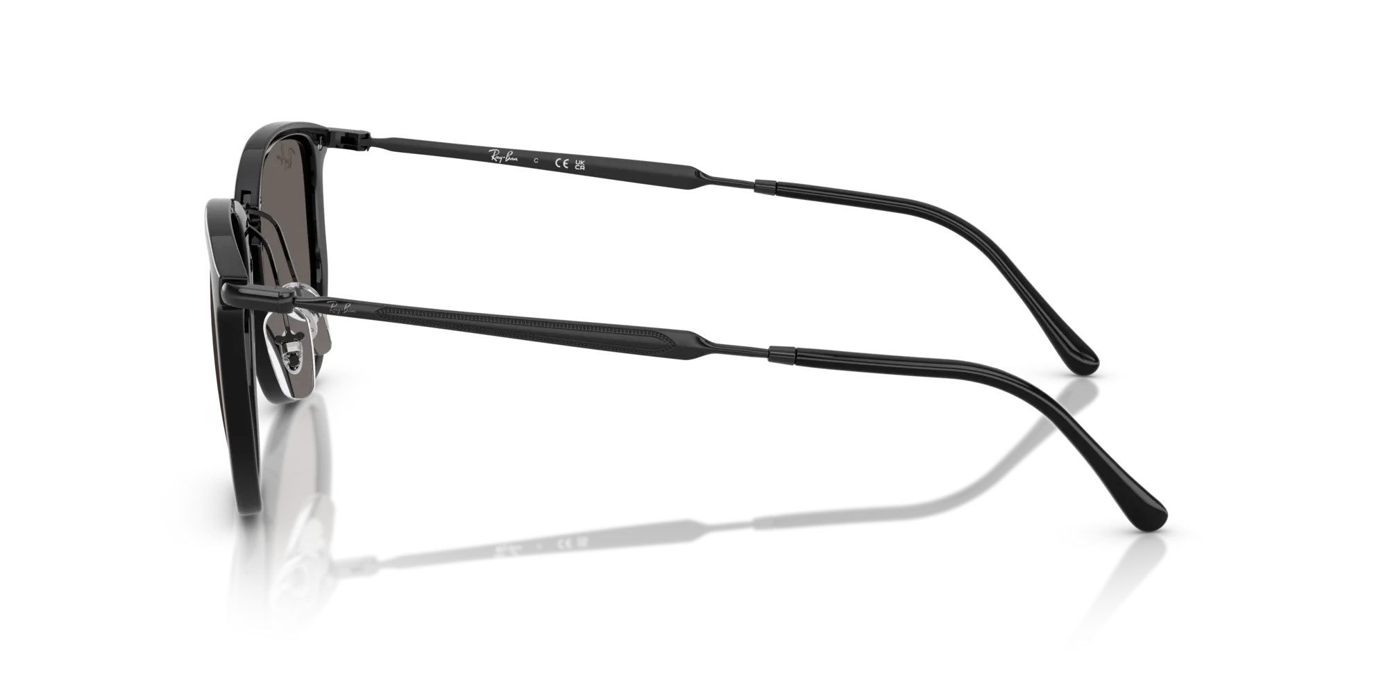 Ray - Ban RB4451 601/B1 Occhiali da sole Nylon Nero Grigio Geometrica Normale - immagine 4