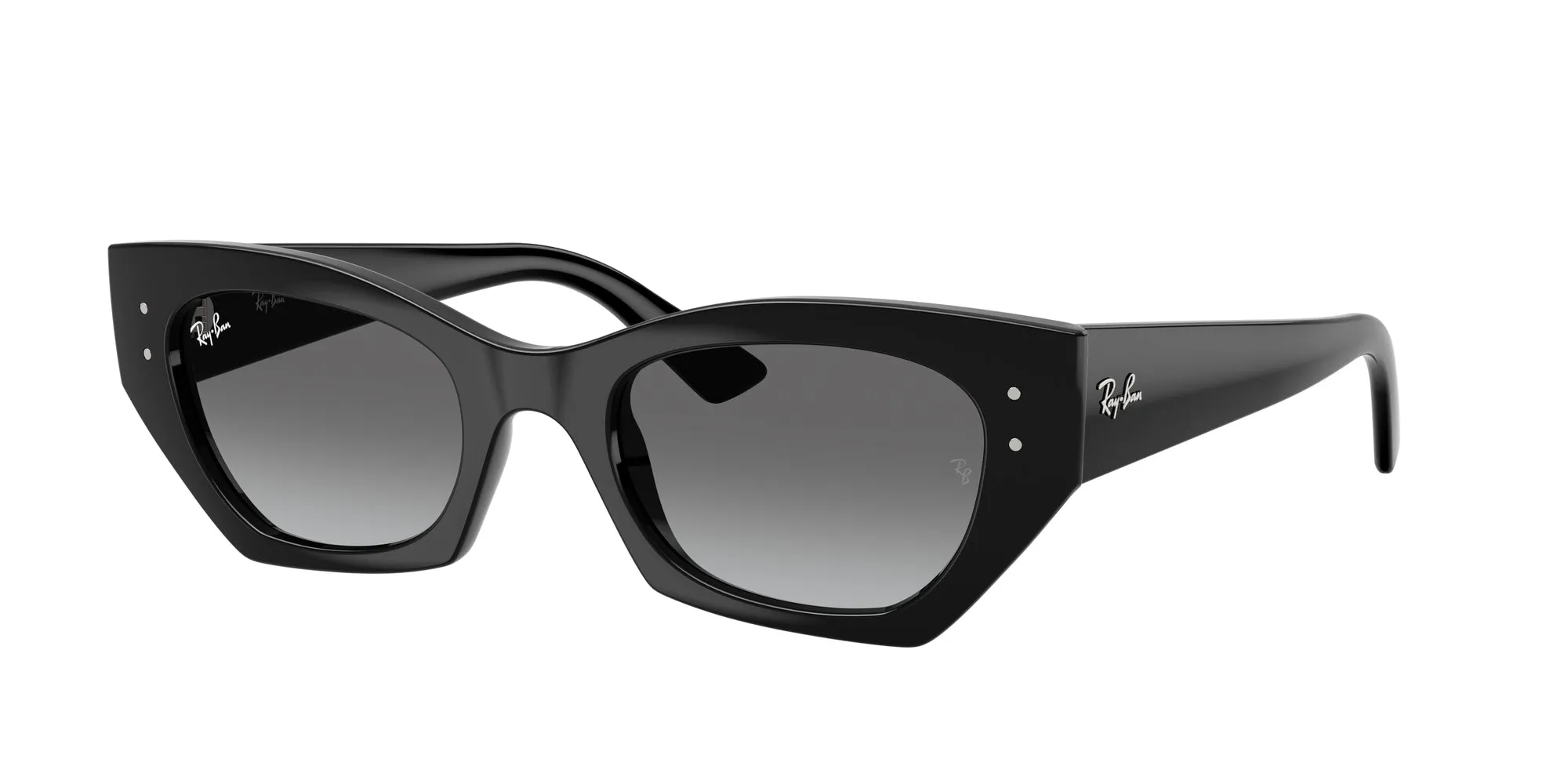 Ray - Ban RB4430 ZENA 667711 Occhiali da sole Iniettato Nero Grigio Geometrica Normale Sfumato - immagine 1
