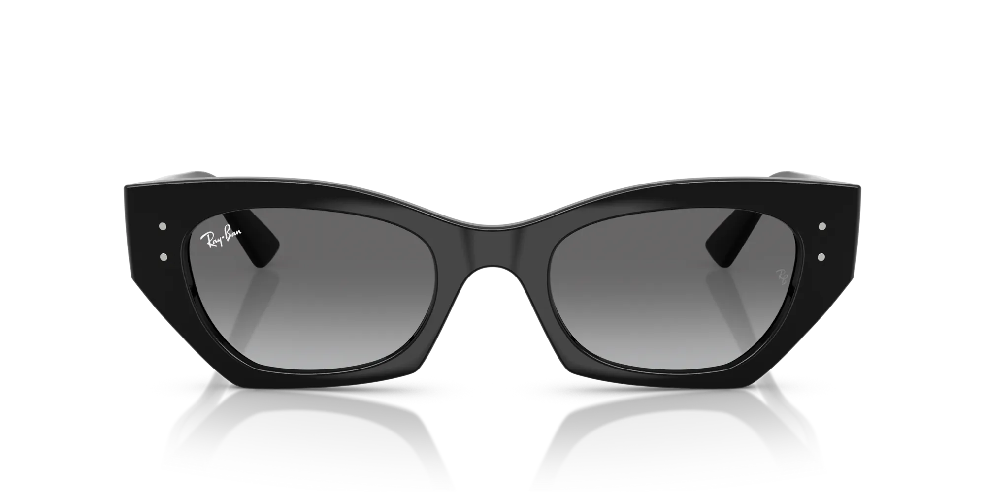Ray - Ban RB4430 ZENA 667711 Occhiali da sole Iniettato Nero Grigio Geometrica Normale Sfumato - immagine 3