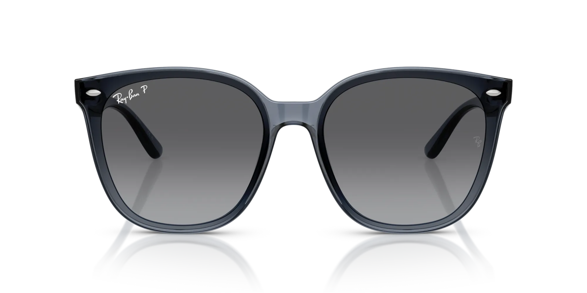 Ray - Ban RB4423D 6592T3 Occhiali da sole Iniettato Blu Grigio Squadrata Polarizzata - immagine 3