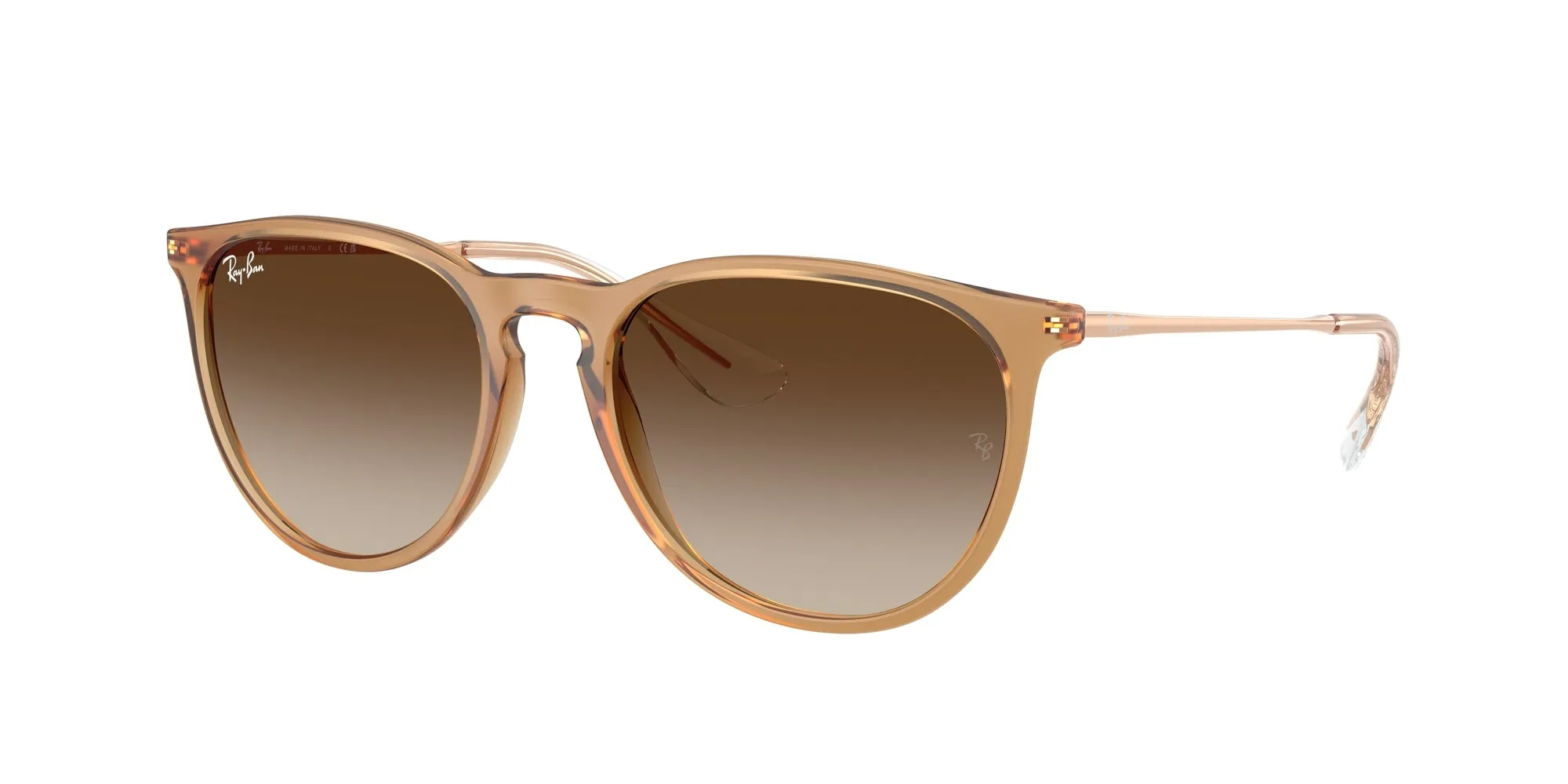 Ray - Ban RB4171 ERIKA 681413 Occhiali da sole Nylon Marrone Marrone Pantos Normale Sfumato - immagine 1