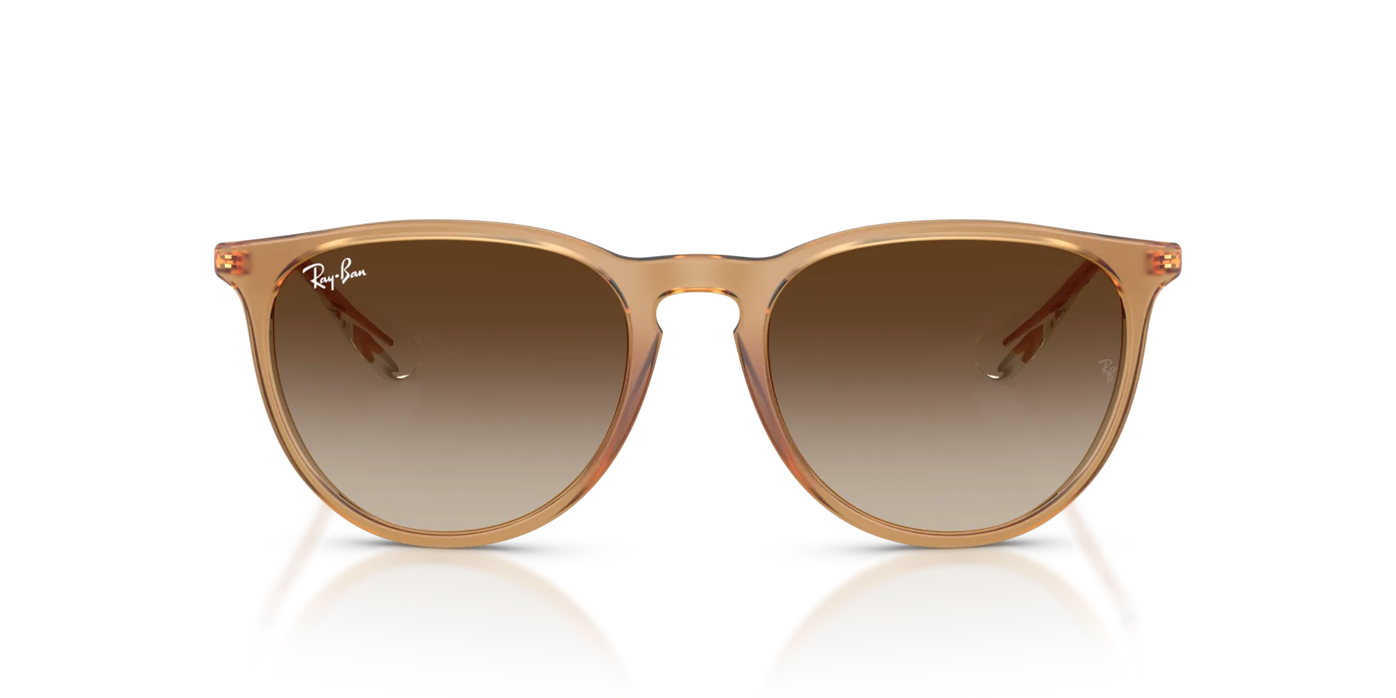 Ray - Ban RB4171 ERIKA 681413 Occhiali da sole Nylon Marrone Marrone Pantos Normale Sfumato - immagine 3