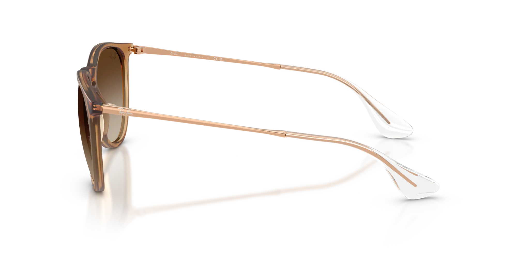 Ray - Ban RB4171 ERIKA 681413 Occhiali da sole Nylon Marrone Marrone Pantos Normale Sfumato - immagine 4