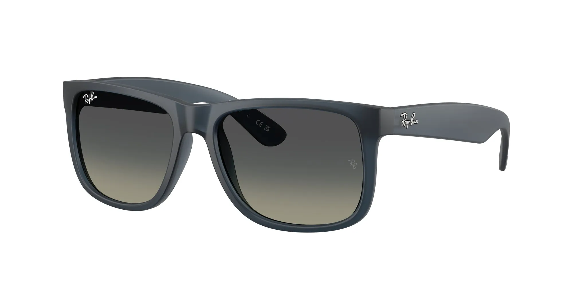 Ray - Ban RB4165 JUSTIN 681311 Occhiali da sole Nylon Blu Grigio Squadrata Normale Sfumato - immagine 1