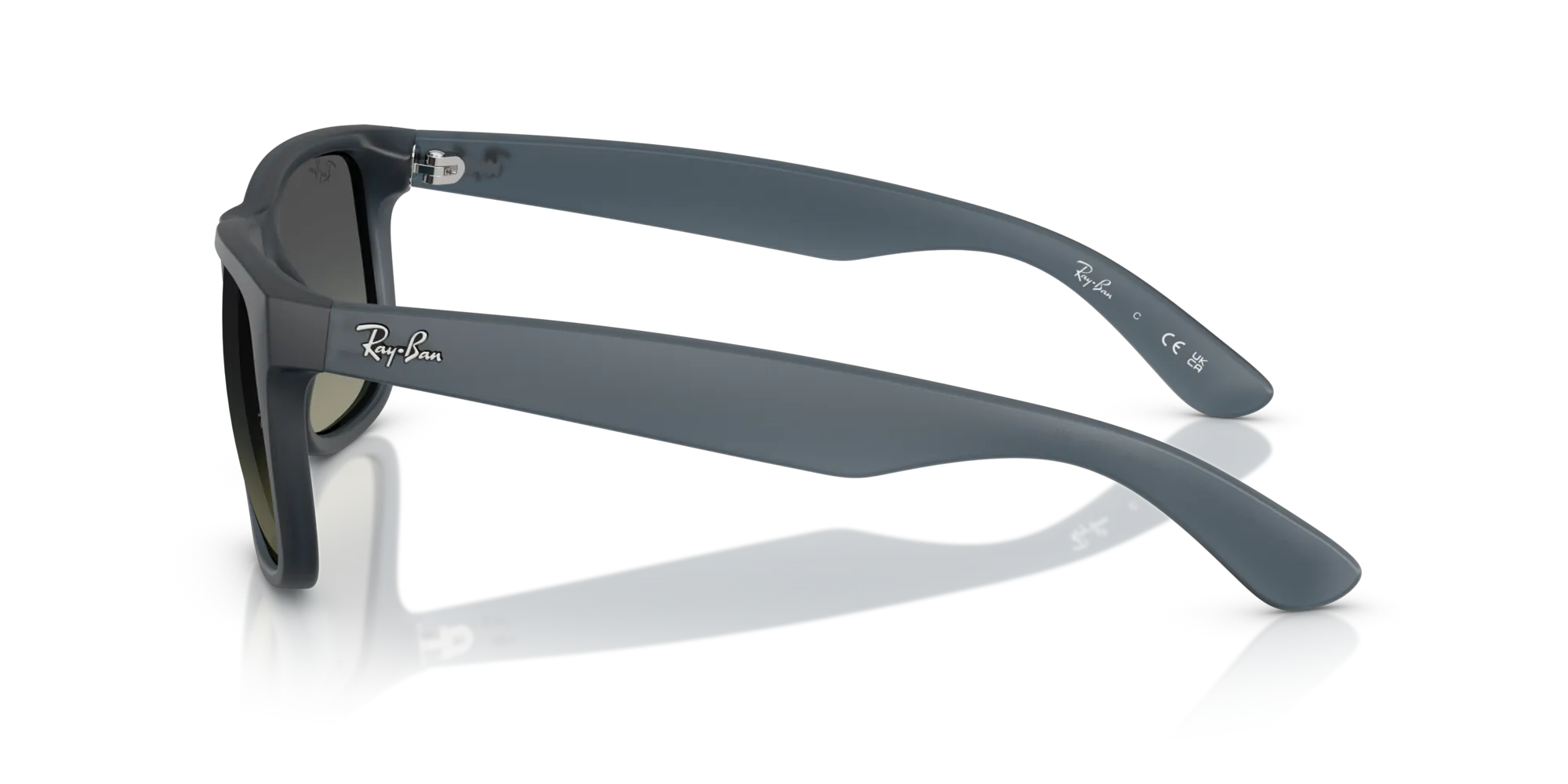 Ray - Ban RB4165 JUSTIN 681311 Occhiali da sole Nylon Blu Grigio Squadrata Normale Sfumato - immagine 4