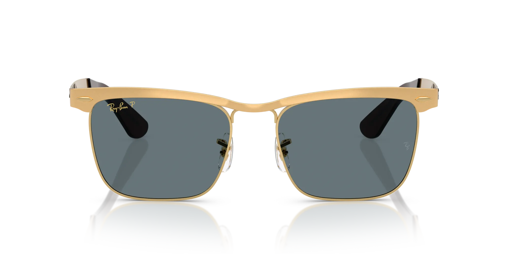 Ray - Ban RB3875 WAYFARER DELUXE 92763R Occhiali da sole Metallo Oro Blu Squadrata Polarizzata - immagine 3