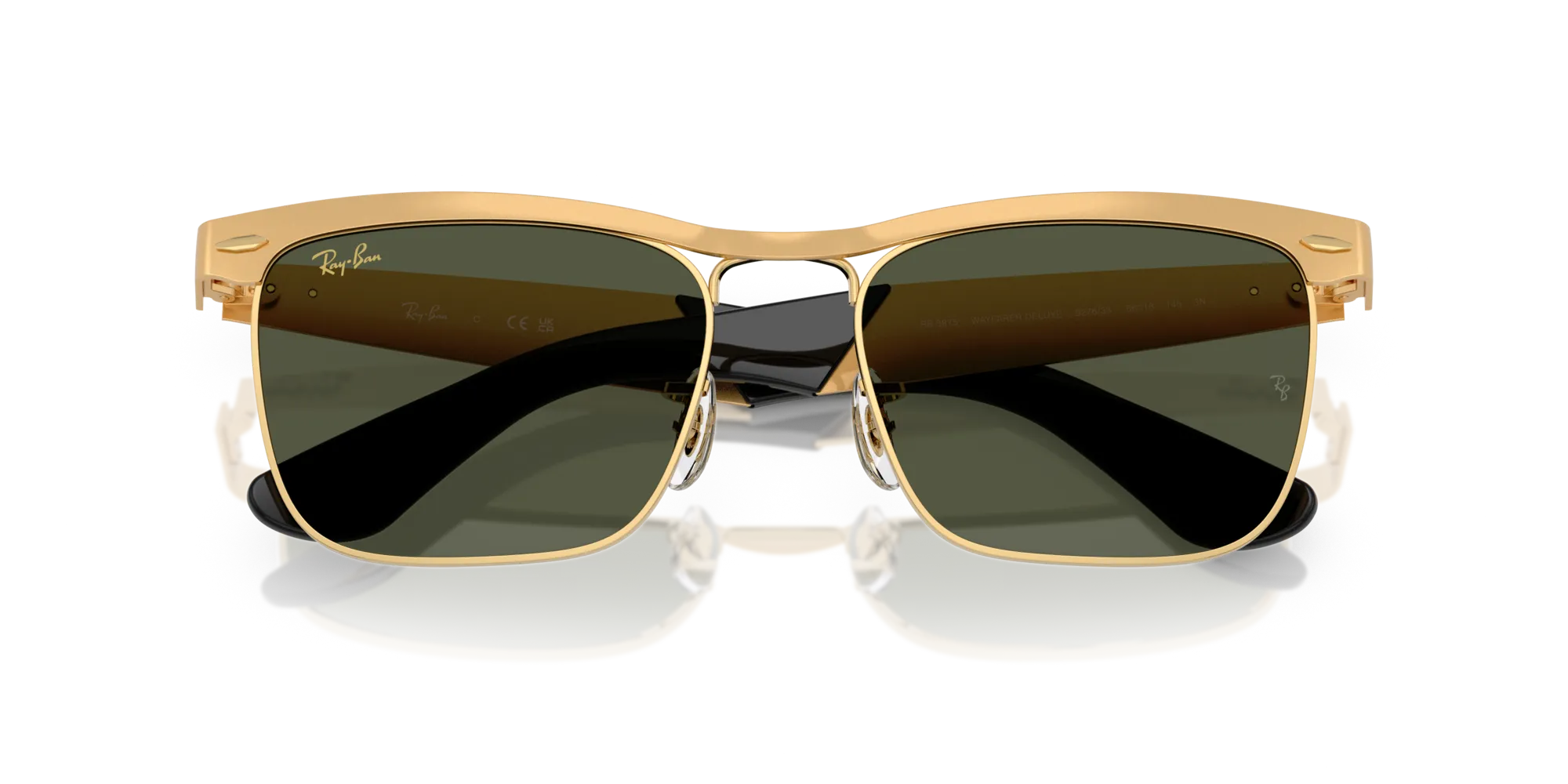 Ray - Ban RB3875 WAYFARER DELUXE 927633 Occhiali da sole Metallo Oro Verde Squadrata Normale - immagine 2