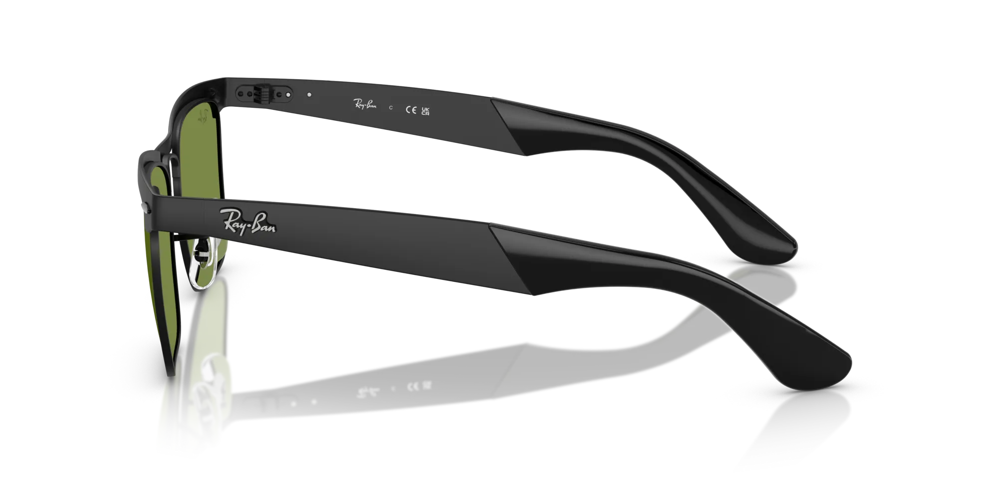 Ray - Ban RB3875 WAYFARER DELUXE 006/4E Occhiali da sole Metallo Nero Verde Squadrata Normale - immagine 4