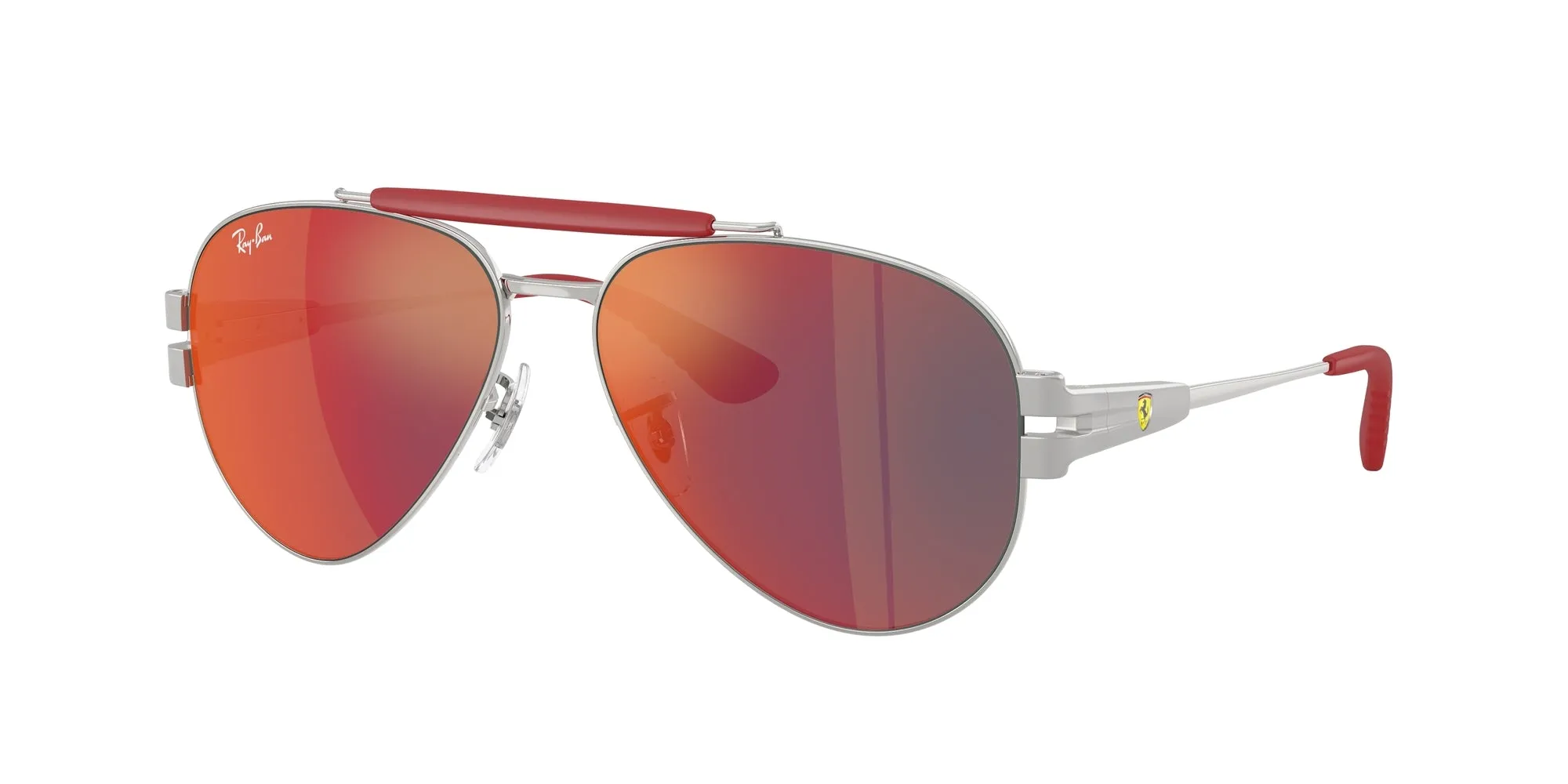 Ray - Ban RB3762M F1256P Occhiali da sole Metallo Argento Grigio Pantos Specchiate - immagine 1